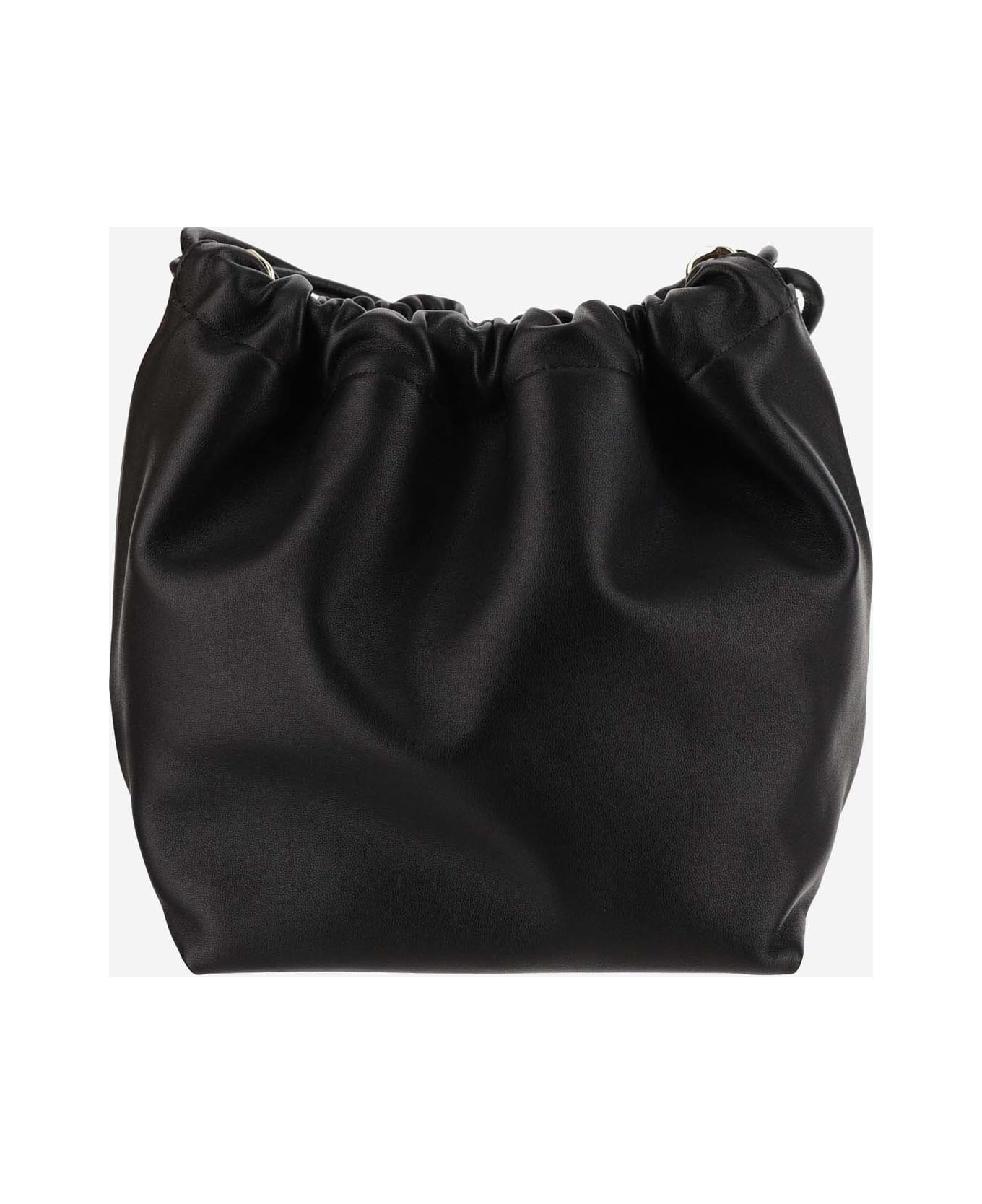 Valentino Garavani Vlogo Pouf Pouch Bag In Nappa Leather - Black
