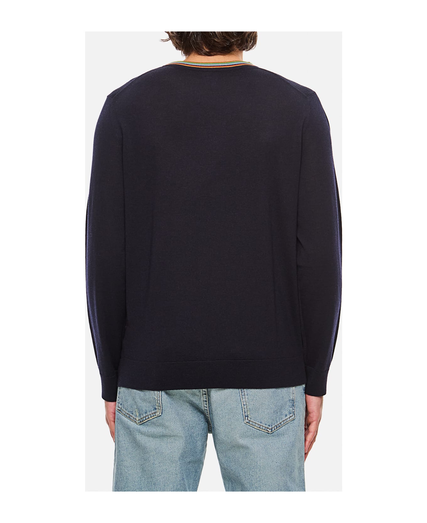 Paul Smith Mens Sweater Crew Neck - Blue