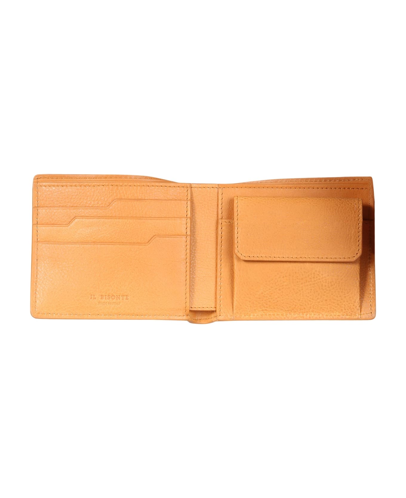 Il Bisonte Leather Bifold Wallet - BEIGE