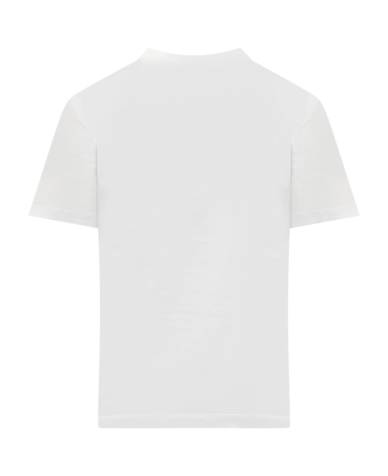 MSGM T-shirt With Logo - OPTICAL WHITE Tシャツ