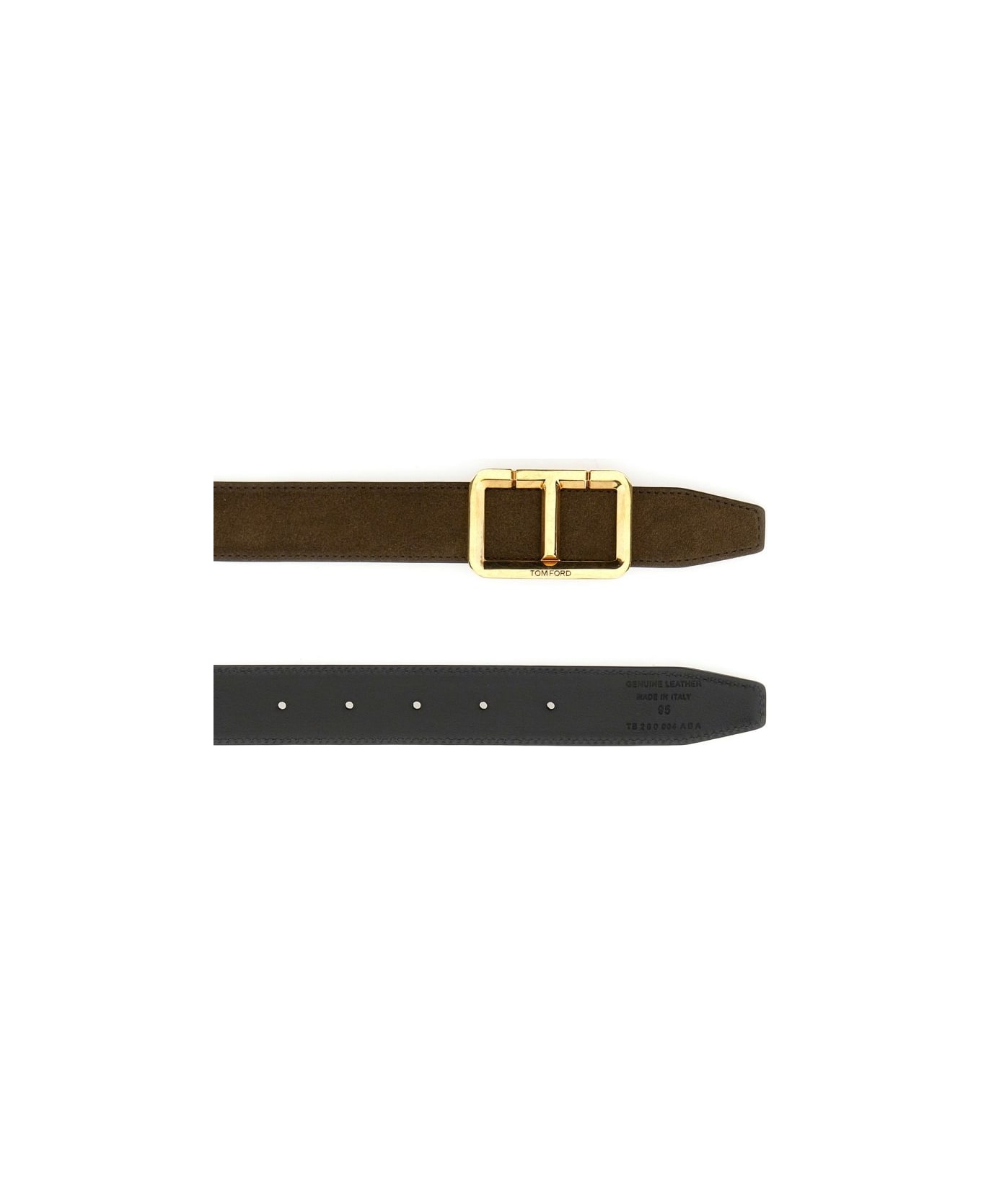 Tom Ford Logo-buckle Fastened Belt - BROWN