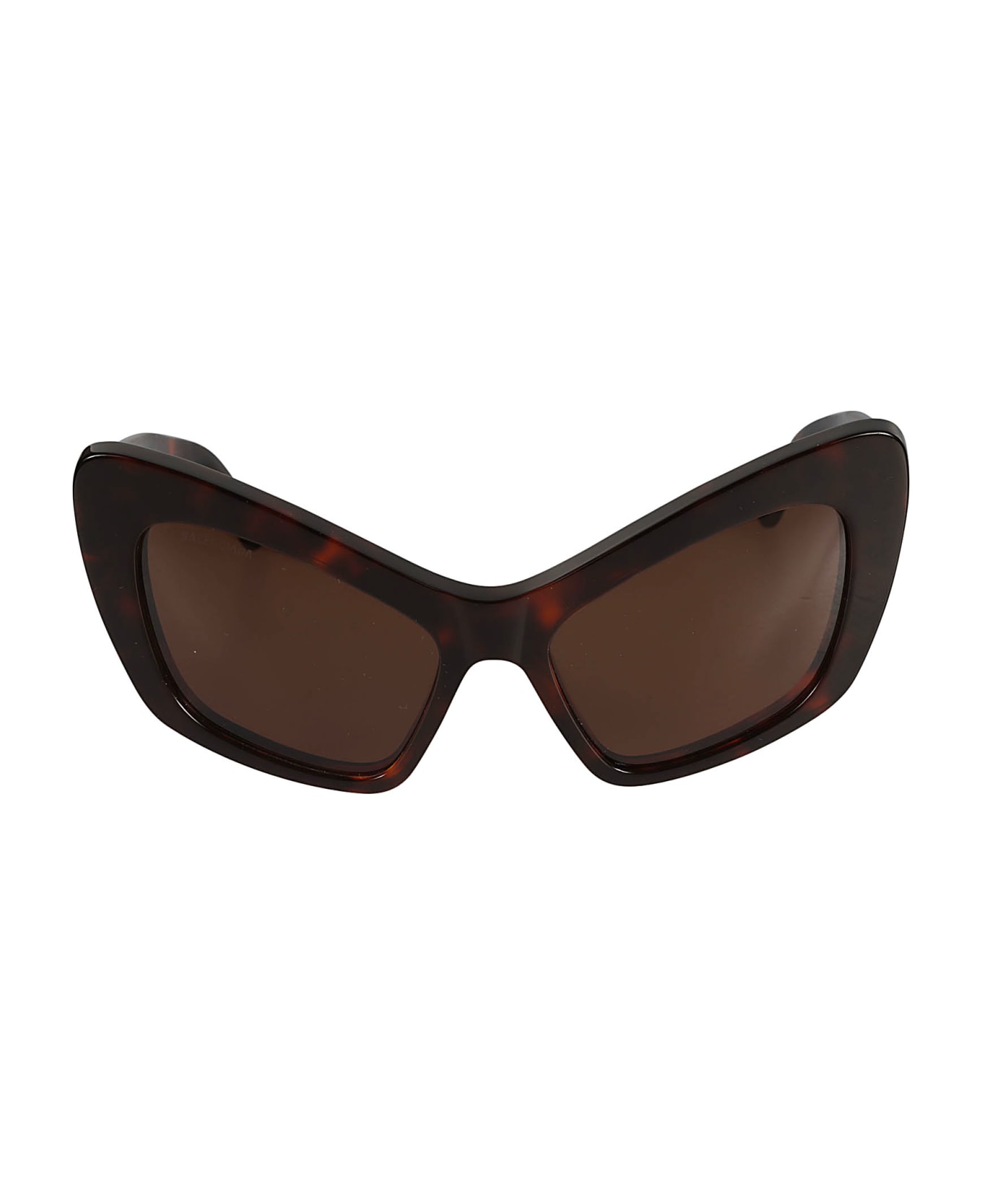 Balenciaga Eyewear Logo Sided Cat-eye Sunglasses - Havana/Brown