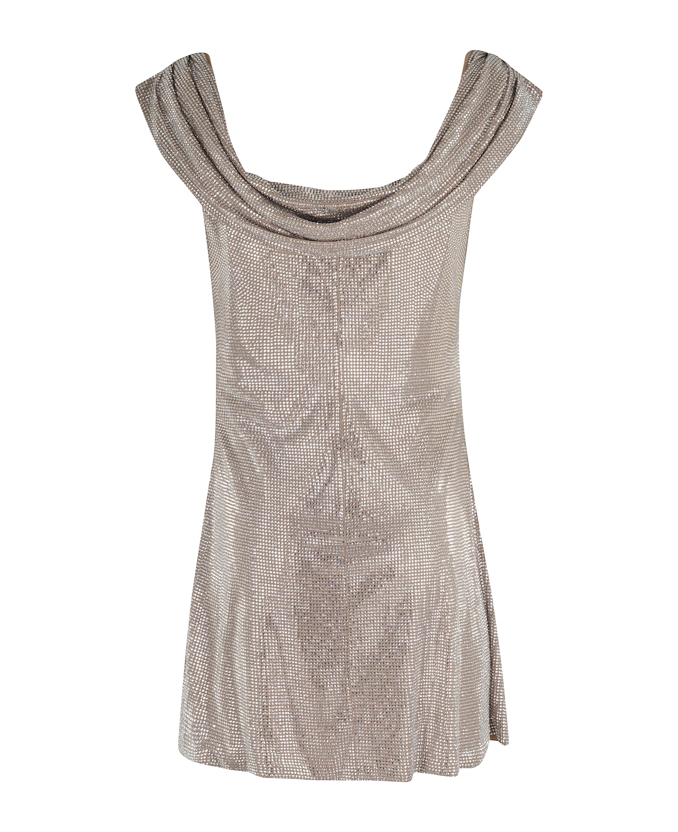 Giuseppe di Morabito Crystal Mini Dress - Beige