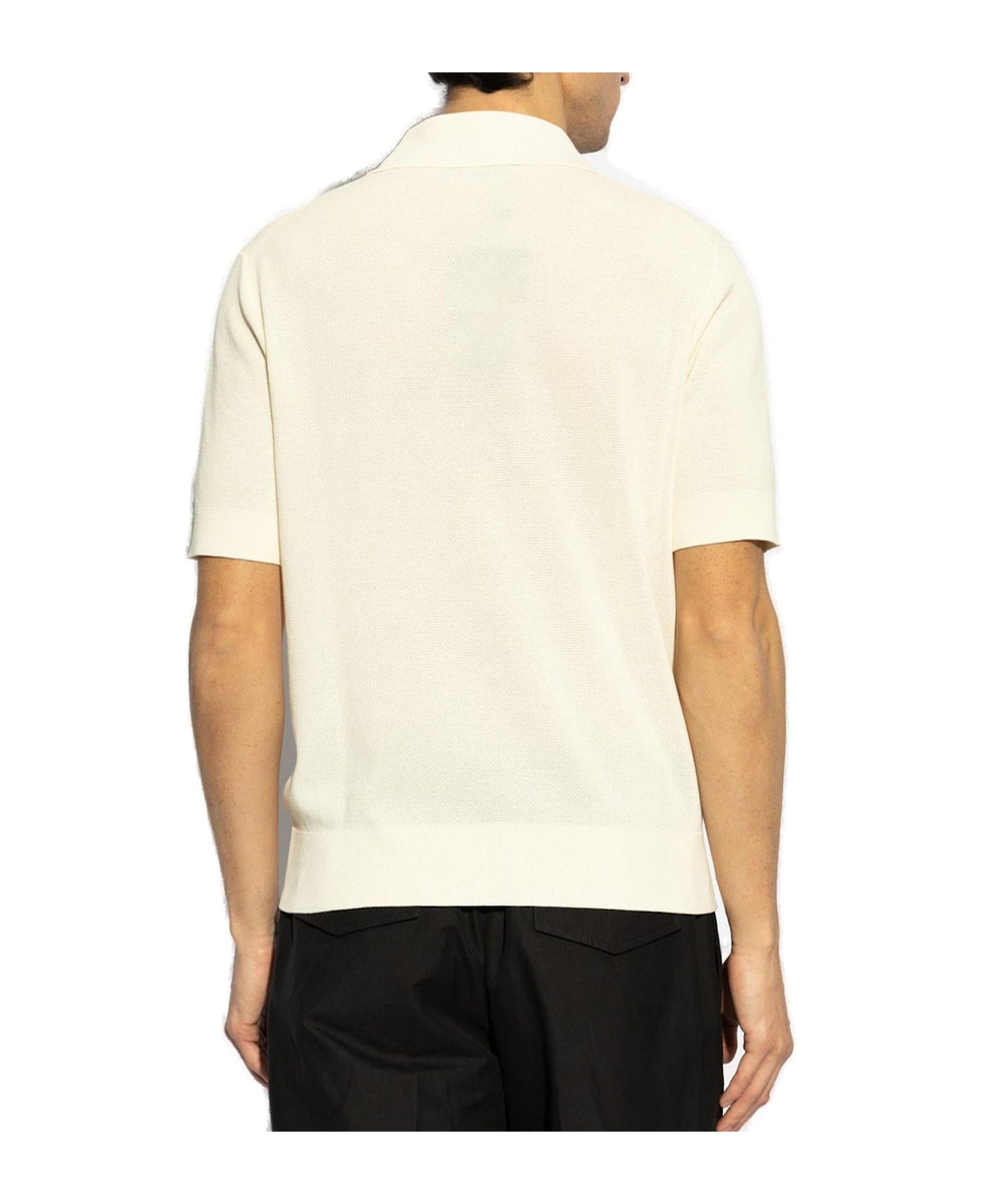 Dolce & Gabbana Logo Tag Polo Shirt - White