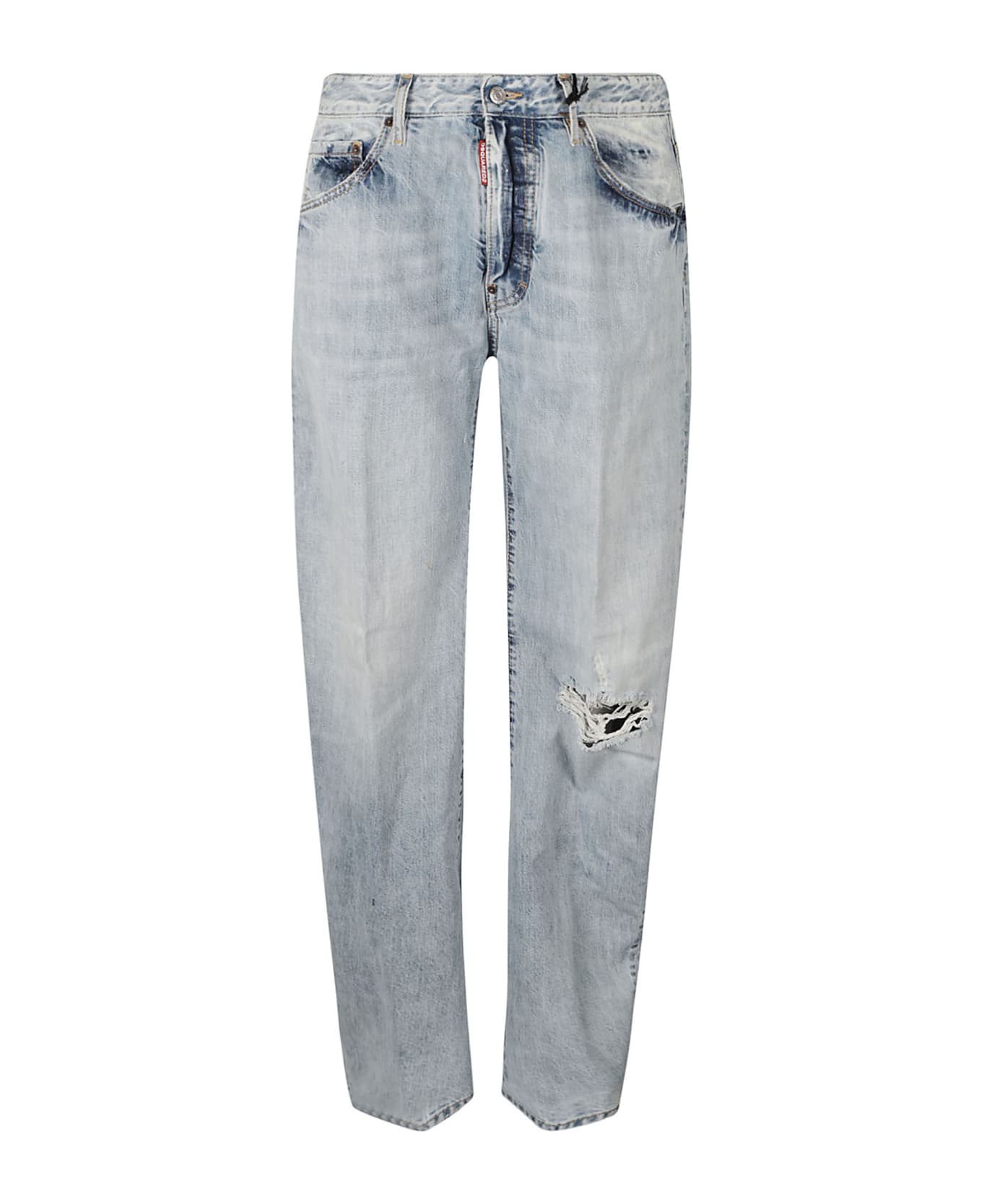 Dsquared2 Distressed Straight Jeans - BLUE