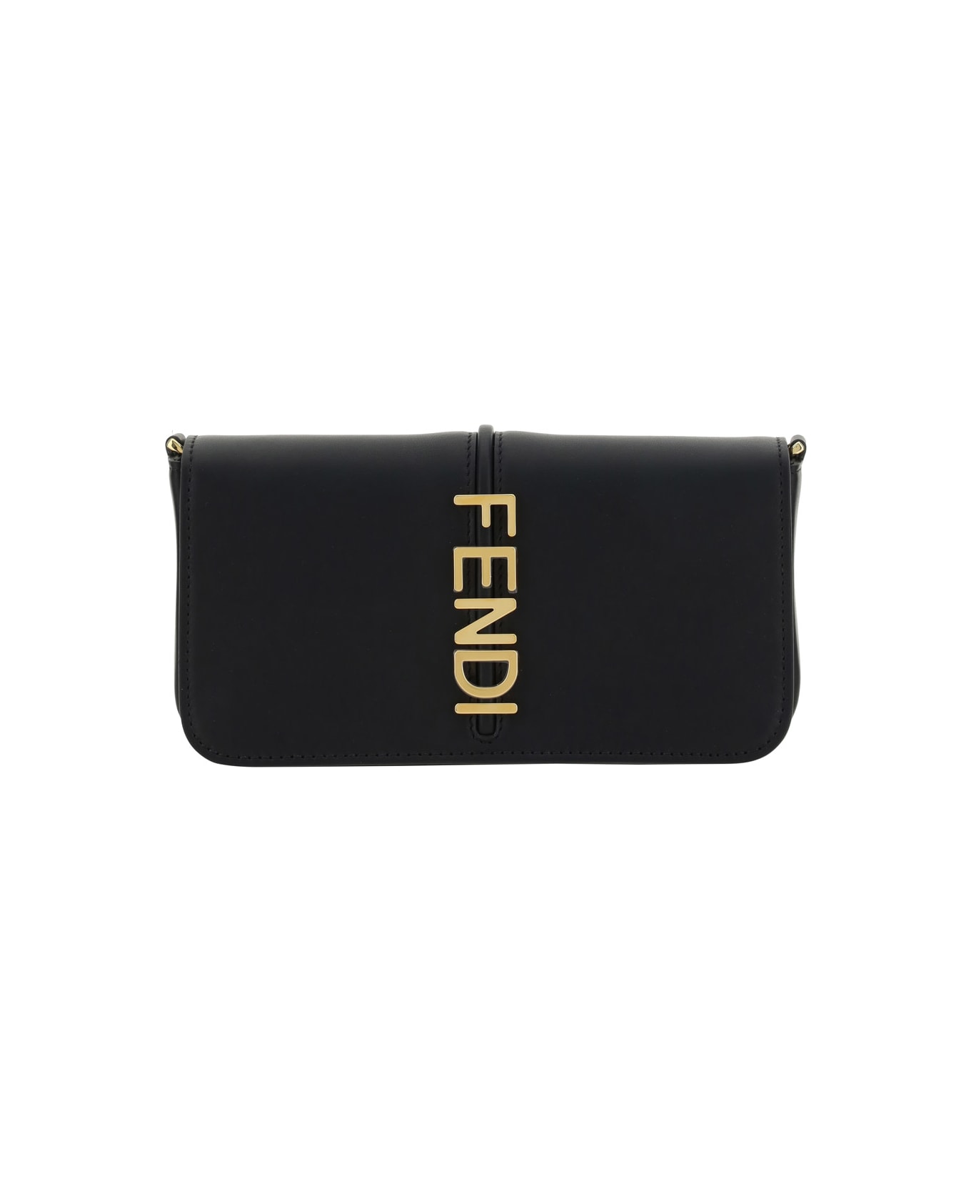 Fendi Graphy On Chain Wallet - Nero+oro Soft