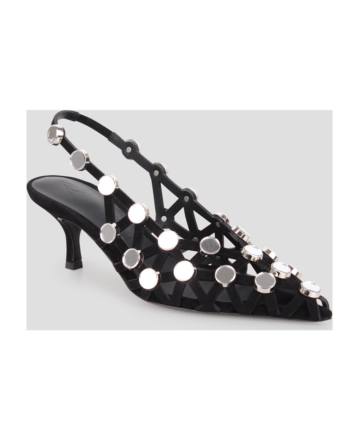 The Attico Grid Slingback Sandals