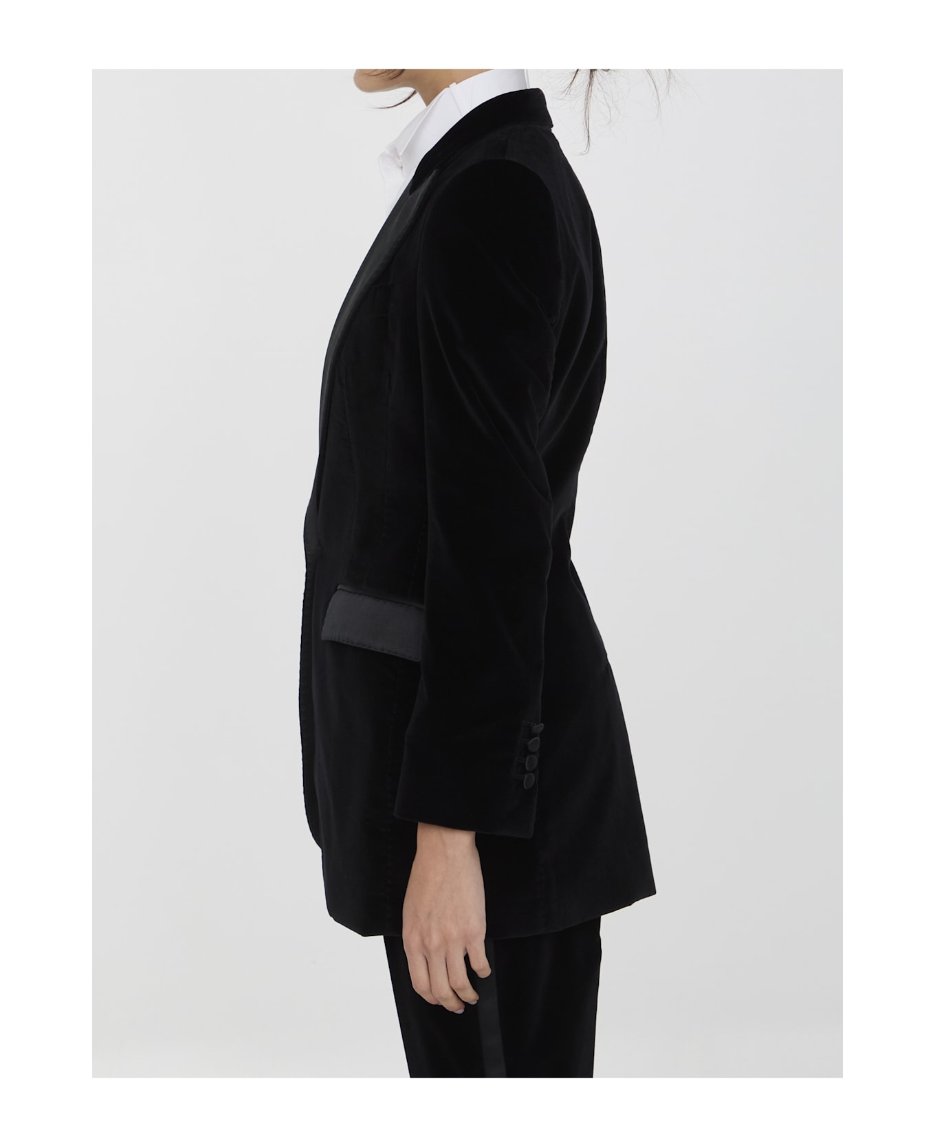 Dolce & Gabbana Velvet Tuxedo Jacket - BLACK