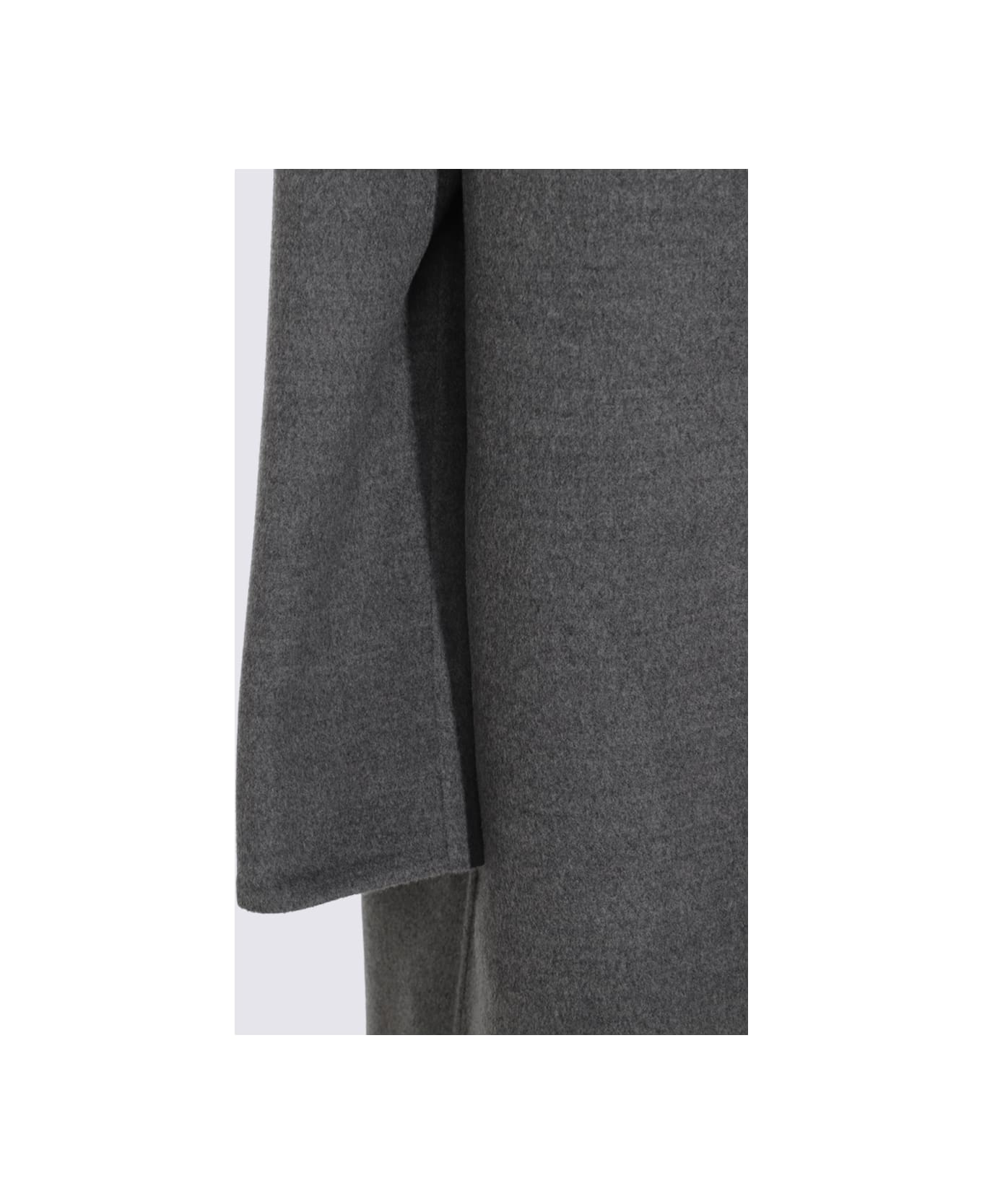 Fabiana Filippi Grey Wool Coat - ROCCIA/ANTRACITE