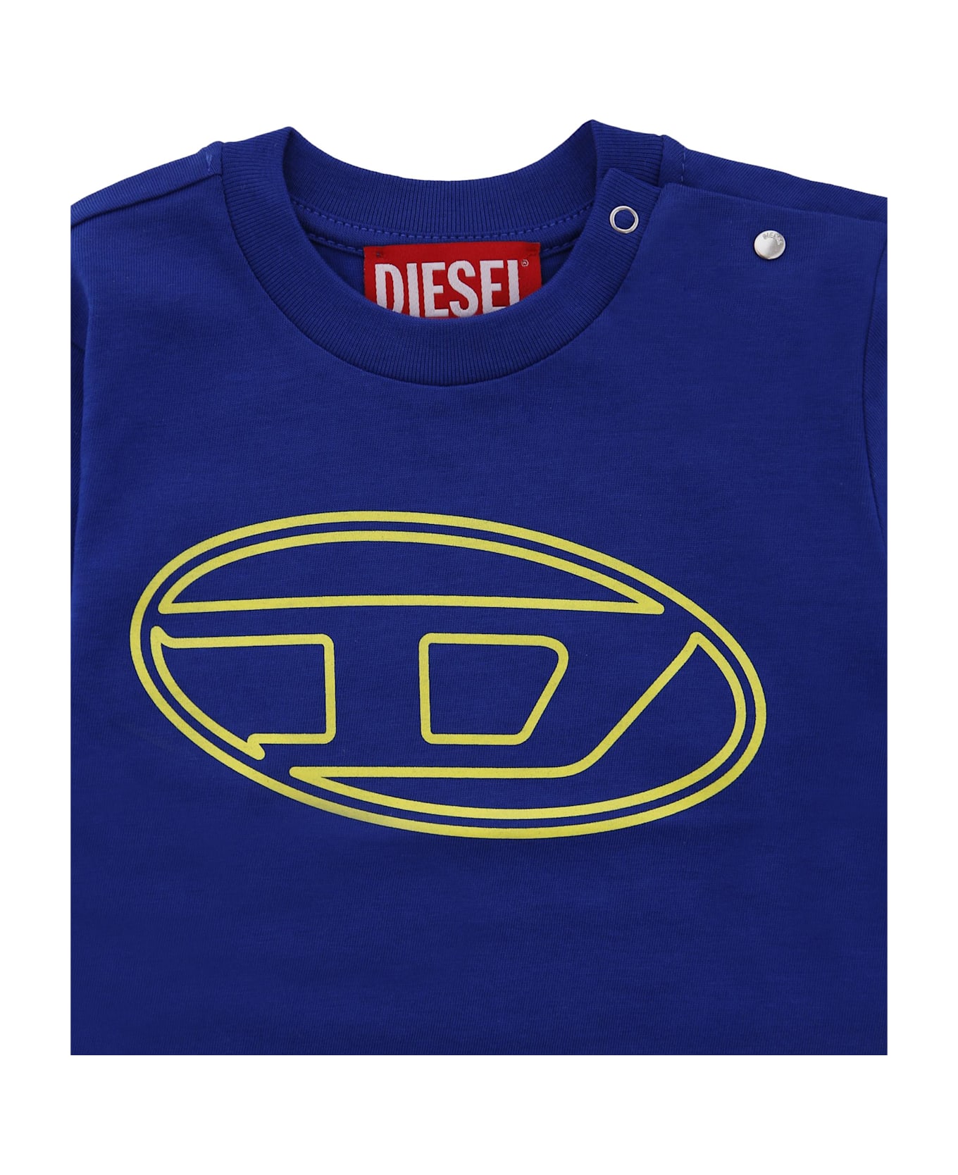Diesel Blue T-shirt For Baby Boy With Logo - Blue