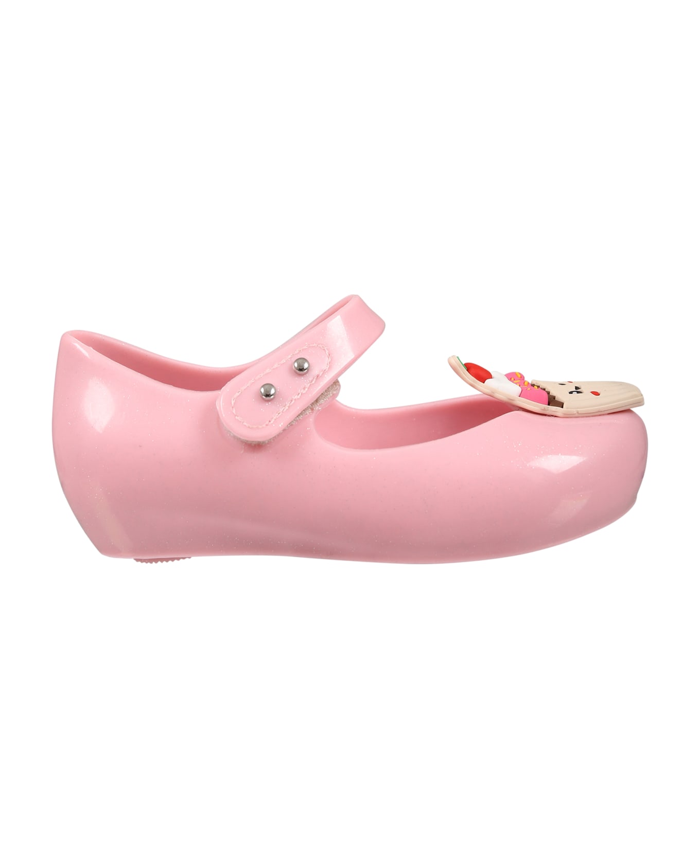 Melissa Pink Ballet Flats For Girl With Cupcake - Pink