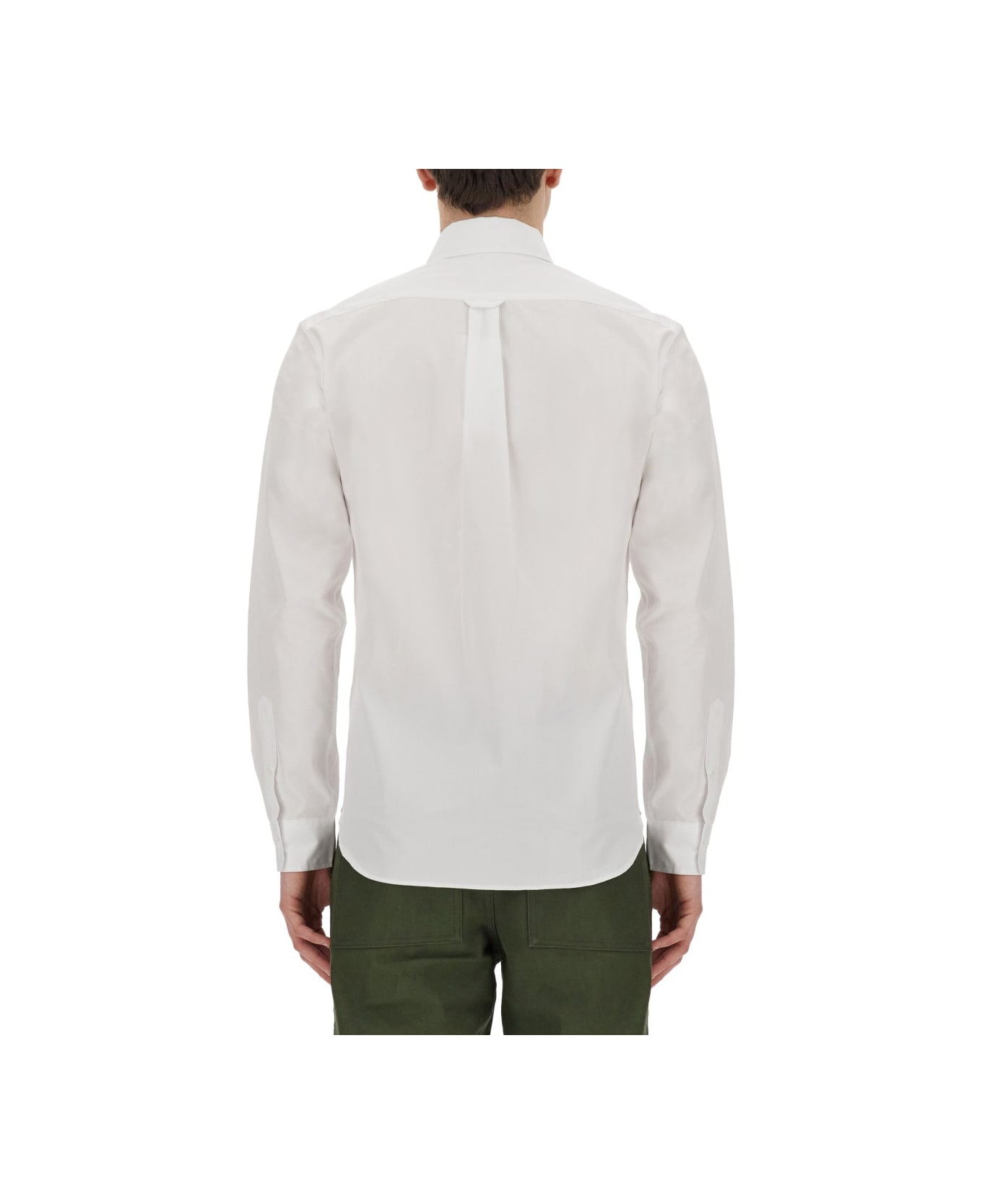 Maison Kitsuné Fox Patch Shirt - WHITE シャツ