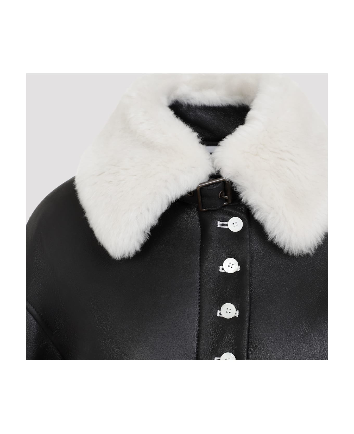 Loewe Shearling Jacket - White Black