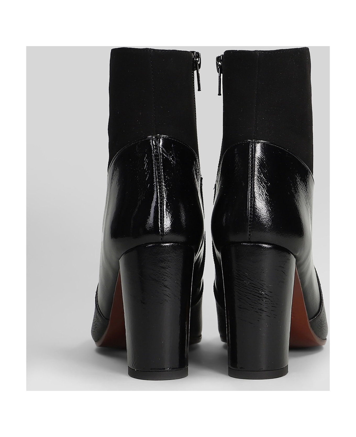 Chie Mihara Etyu High Heels Ankle Boots In Black Leather - black