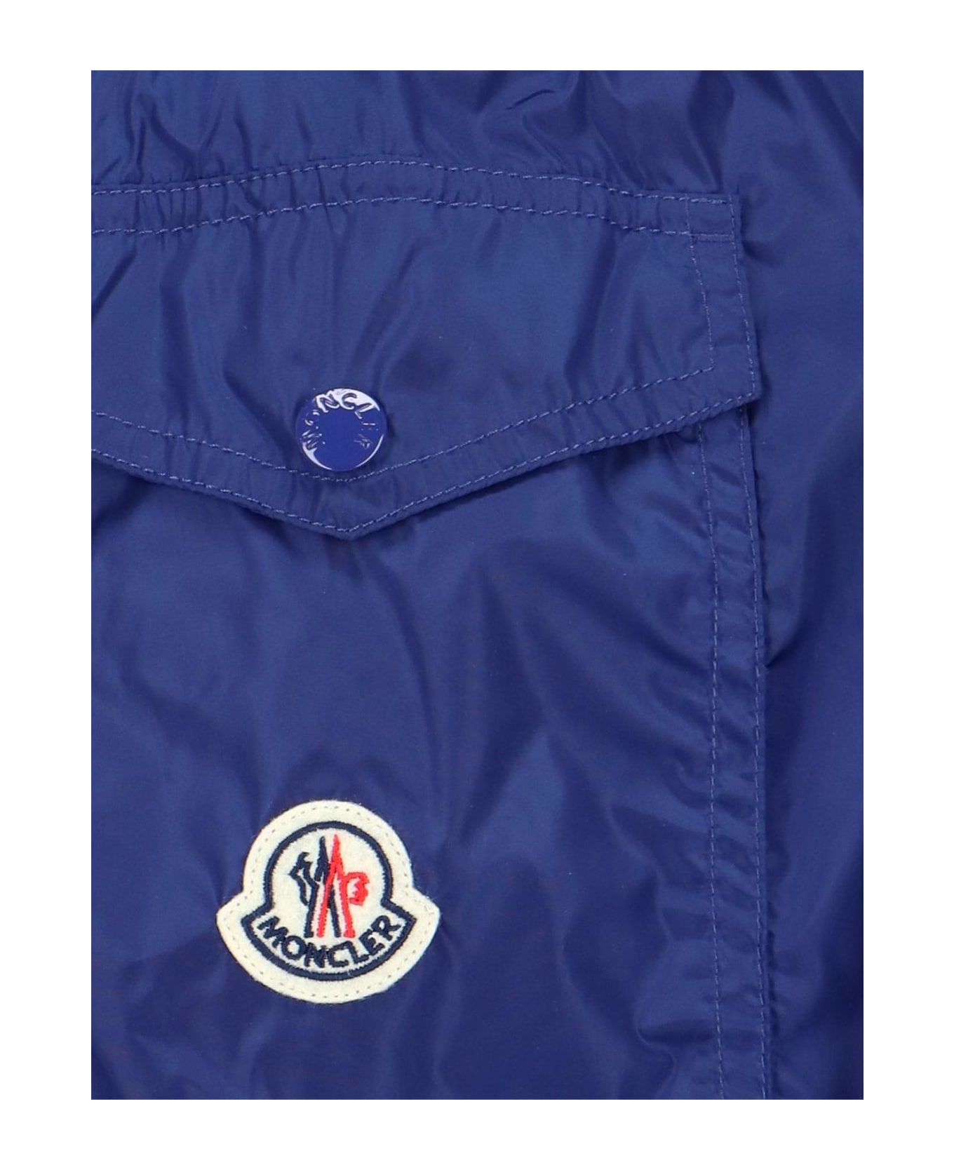 Moncler Logo Swim Shorts - Blu