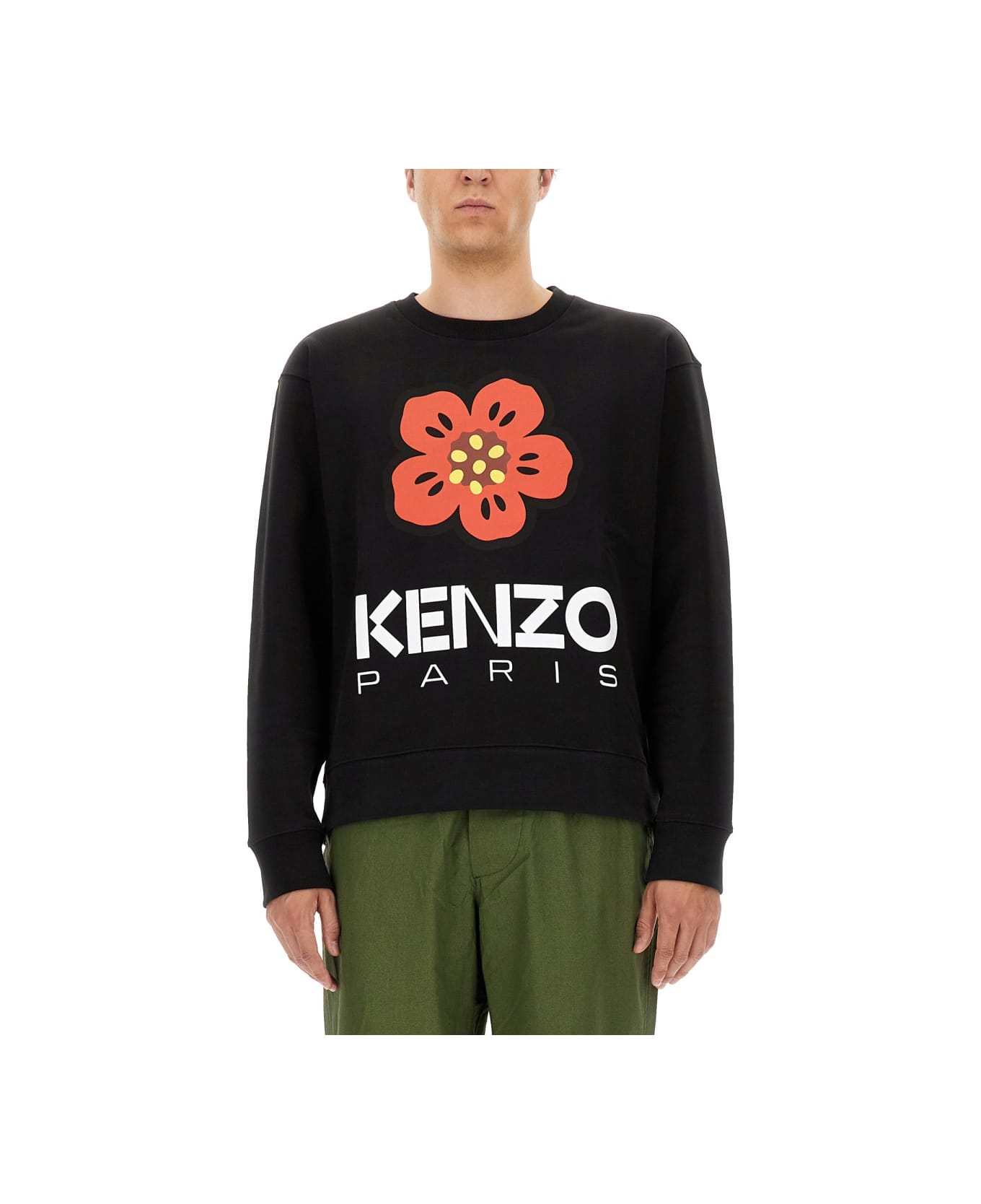 Kenzo Flower Boke Sweatshirt - BLACK フリース