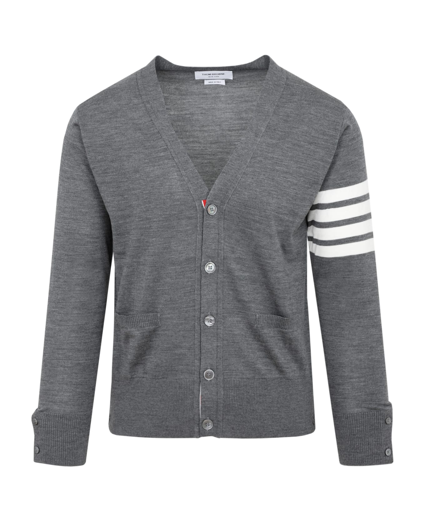 Thom Browne Wool Cardigan - MED GREY