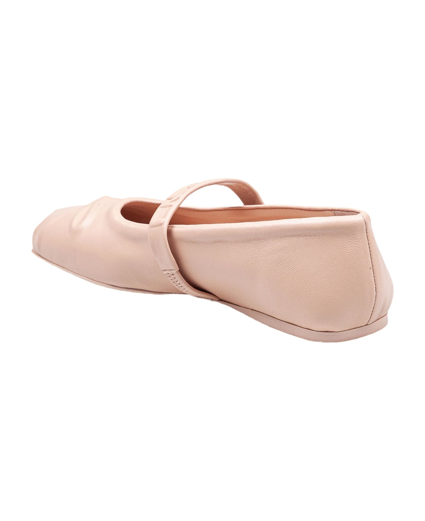Marni Mary Jane Shoes In Leather With Embossed Bow - PINK