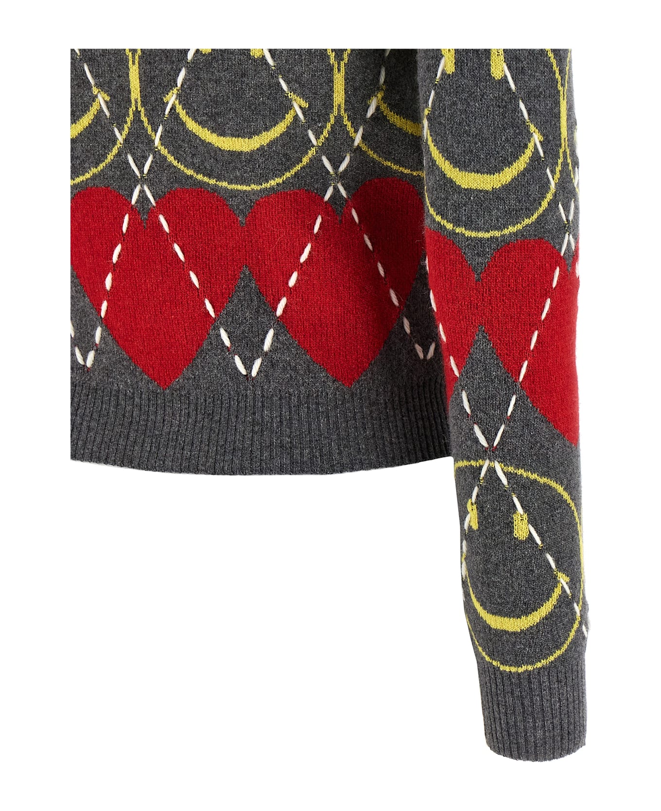 Moschino 'smiley' Sweater - Fantasia Grigio