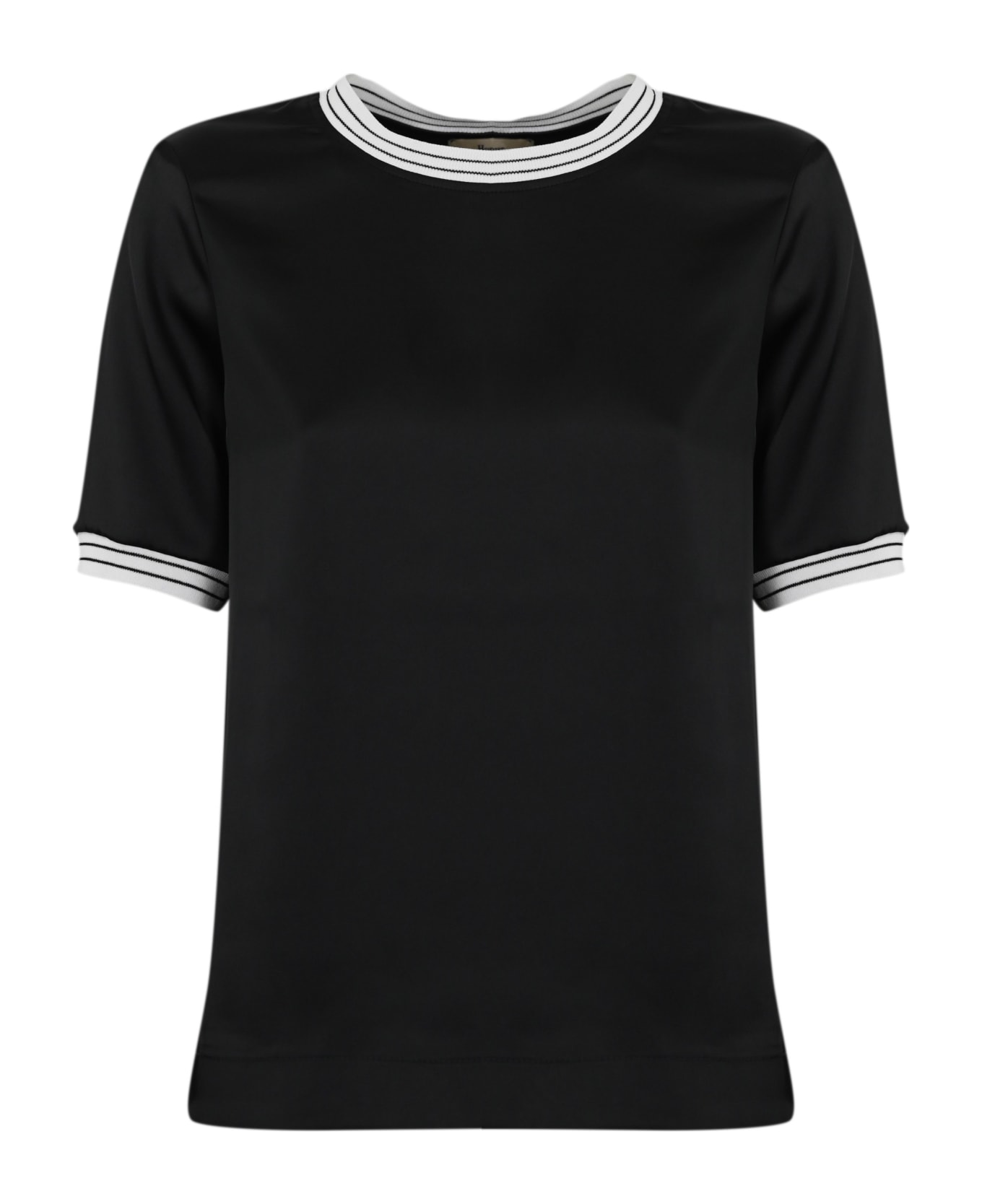 Herno T-shirt With Contrasting Finish - Nero