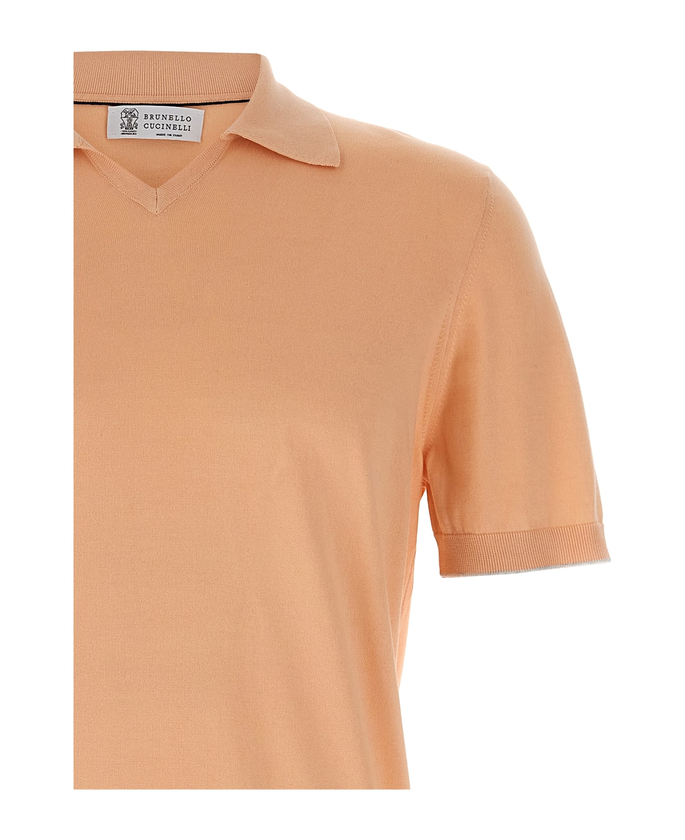 Brunello Cucinelli Knitted Polo Shirt - Pink