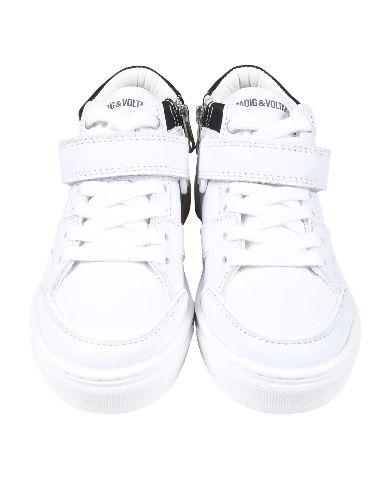 Zadig & Voltaire Sneakers Bianche Per Bambini Con Logo - White