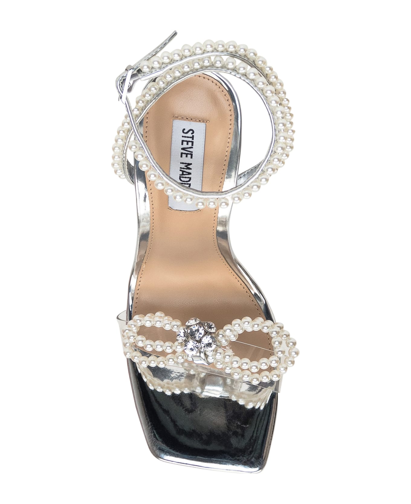 Steve Madden Sandal With Pearls - SILVER