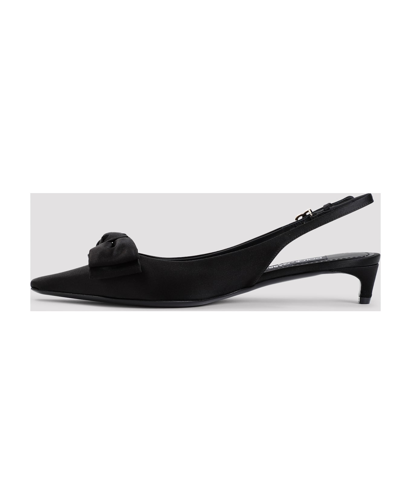 Dolce & Gabbana Satin Slingback Pumps - Nero Nero