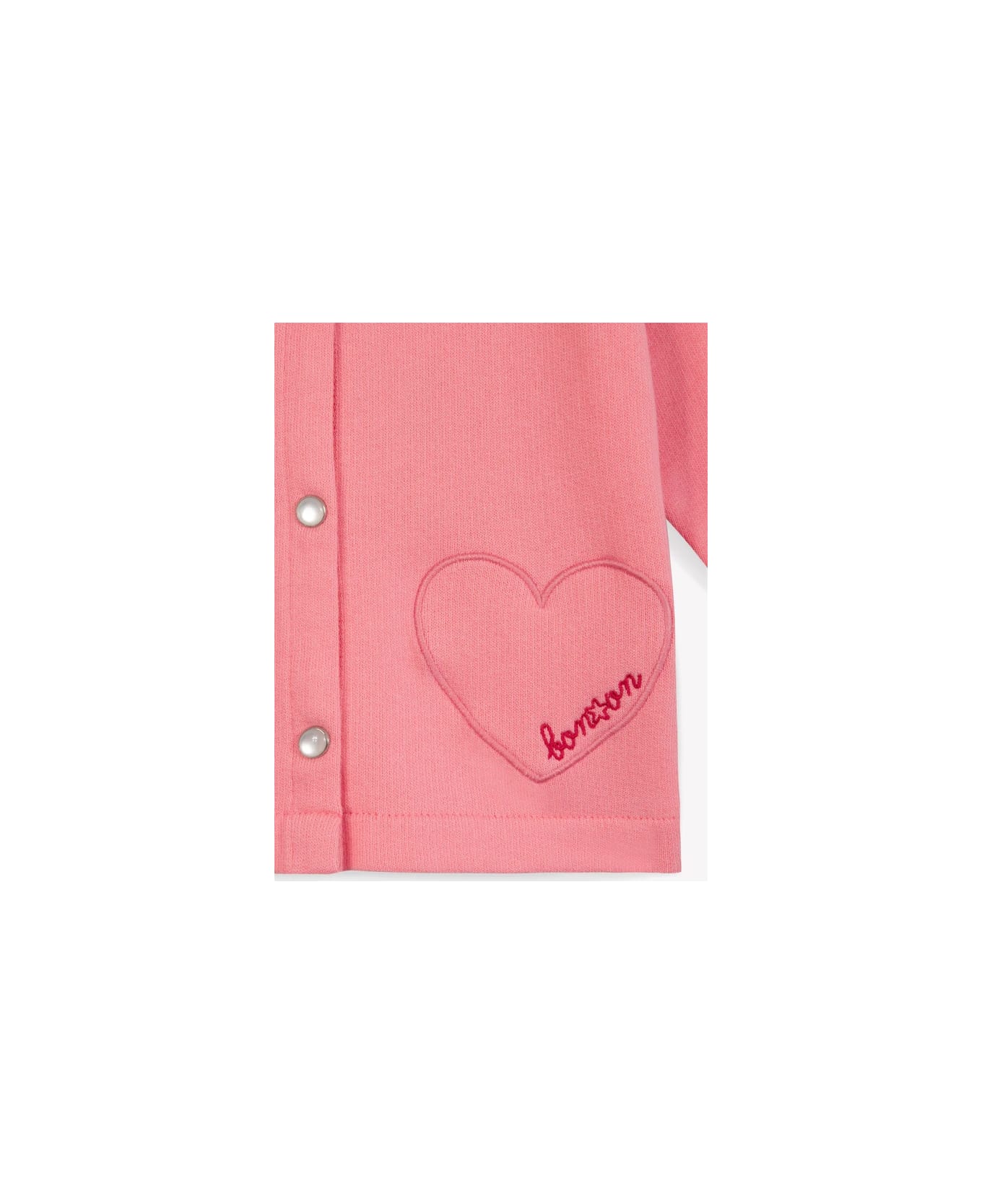 Bonton Cardigan Con Cuore - Pink ニットウェア＆スウェットシャツ