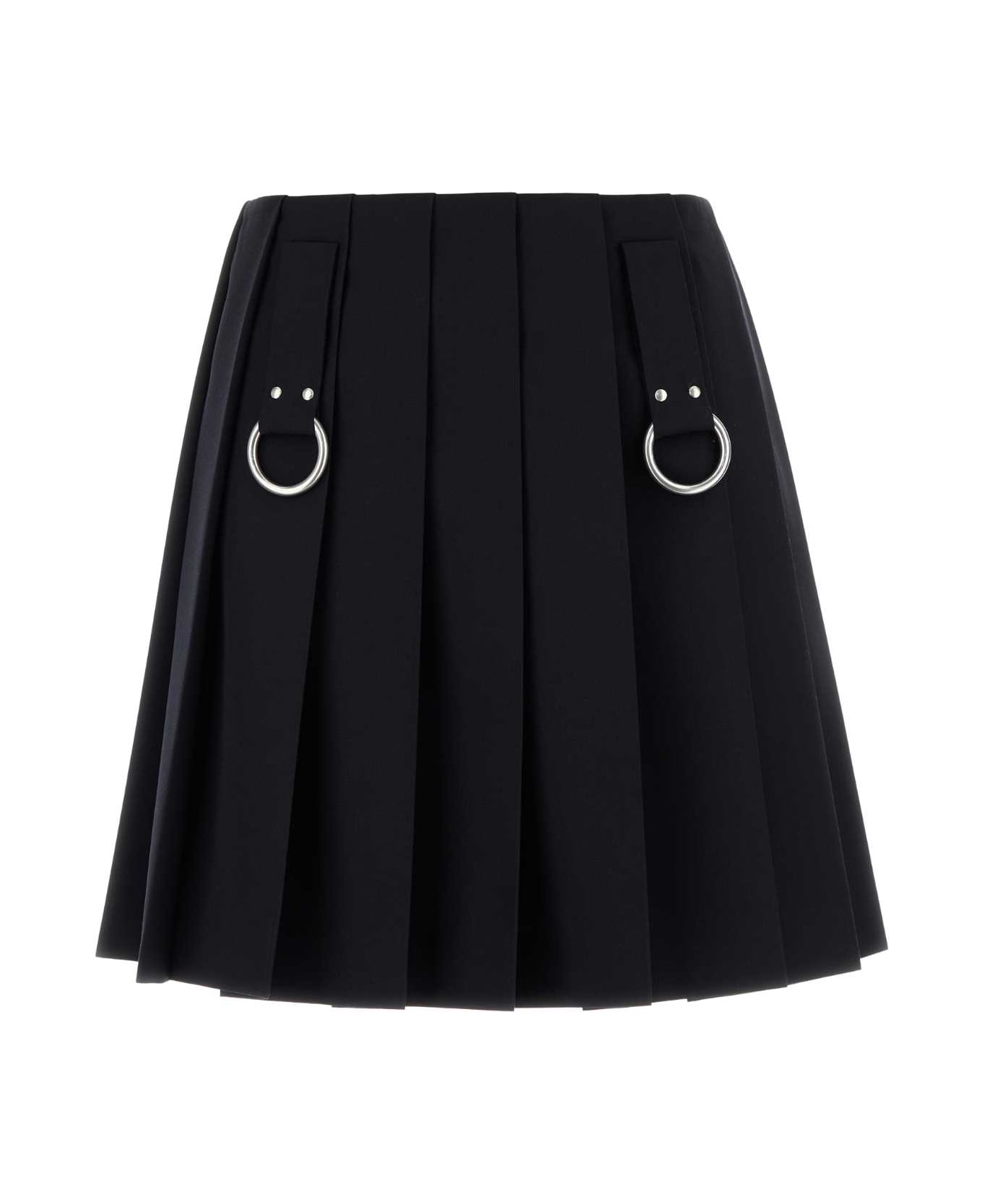 Prada Midnight Blue Gabardine Skirt - BLEU