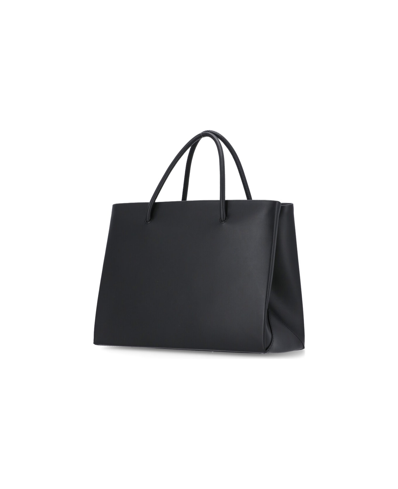 Moschino Hand Bag With Logo - Black