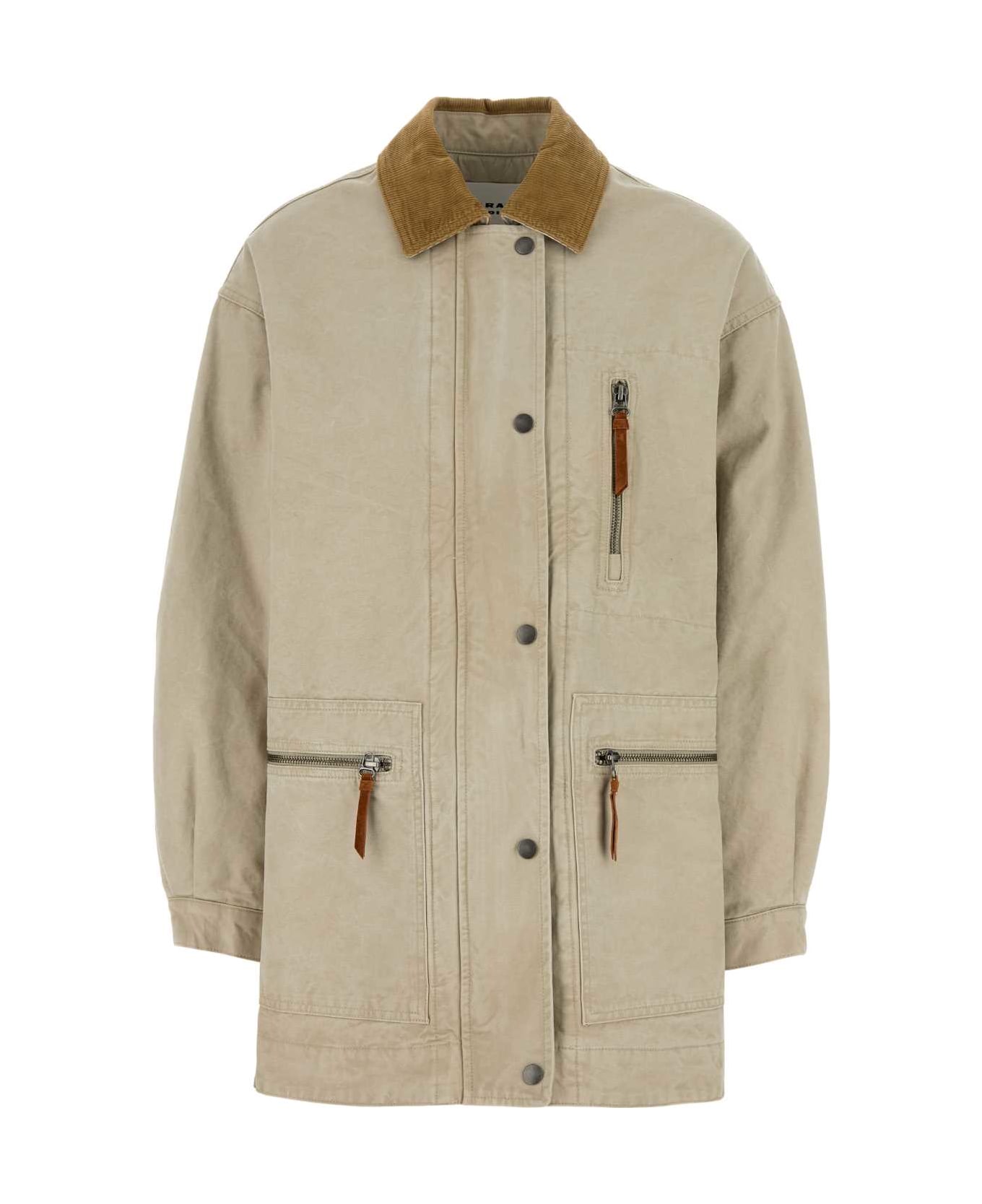 Marant Étoile Sand Canvas Kimelia Padded Jacket - ECRU