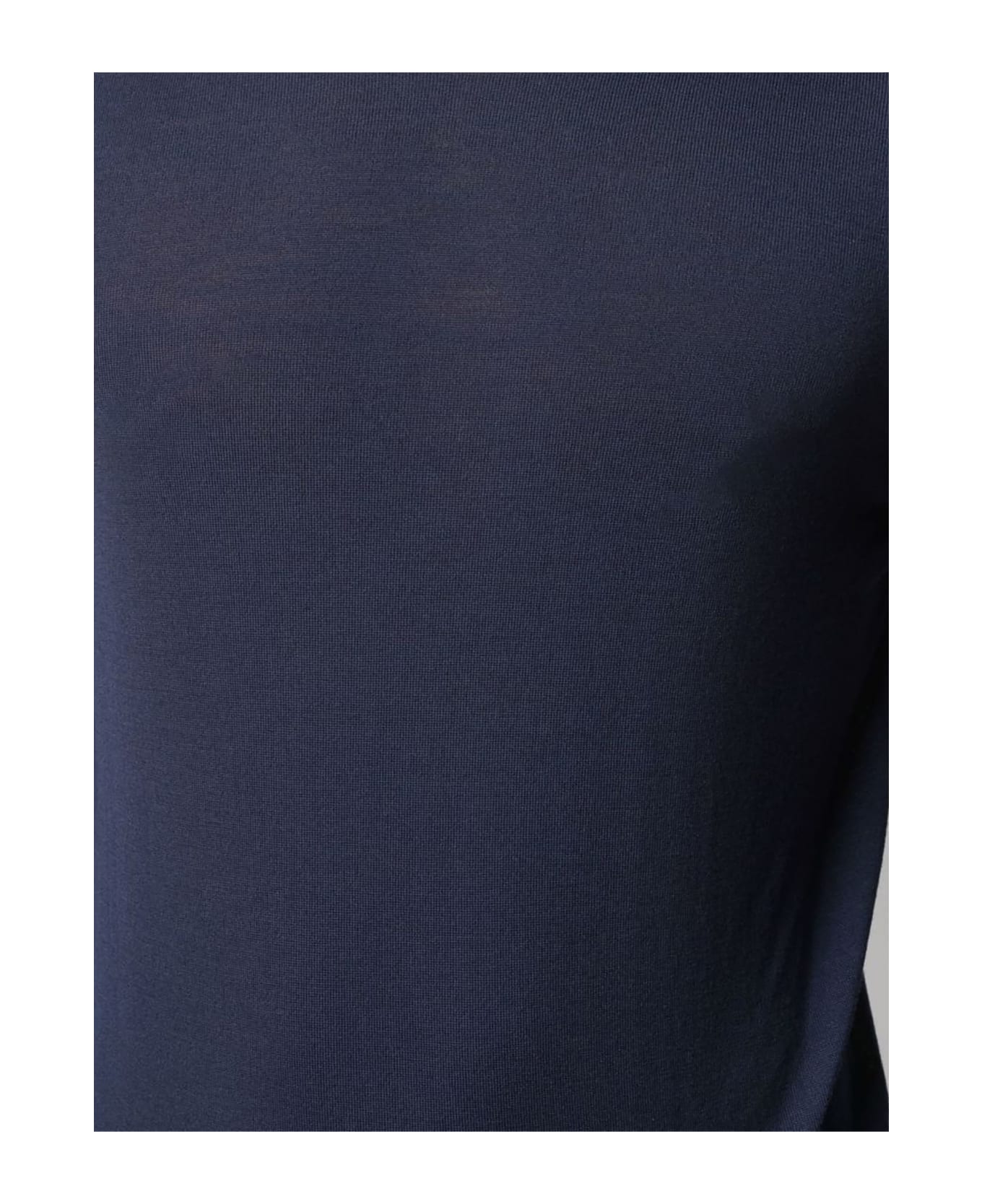 Drumohr Blue Merino Turtleneck Sweater - Blue ニットウェア