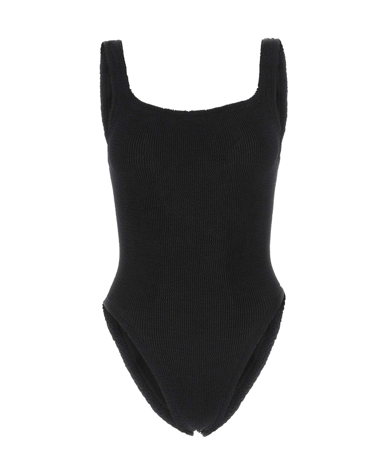 Hunza G Black Stretch Nylon Swimsuit - BLACK