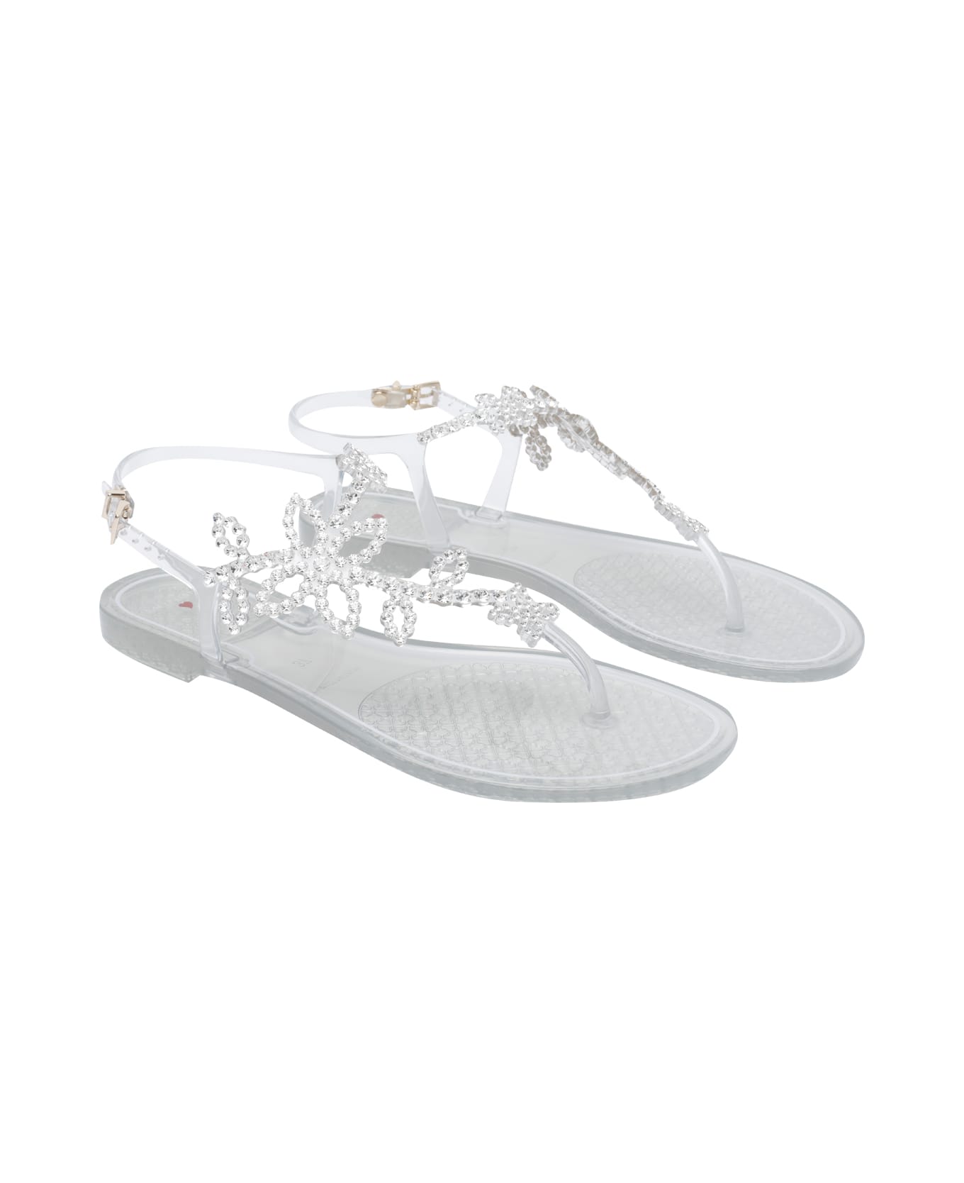 Menghi Rubber Sandals - Silver