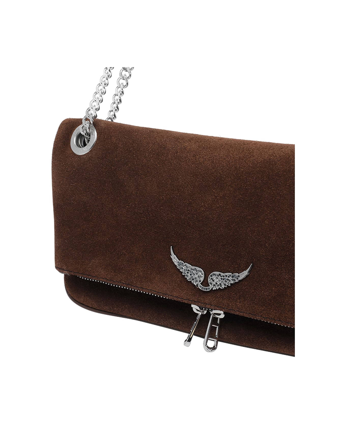 Zadig & Voltaire Rock Suede Crossbody Bag - Brown