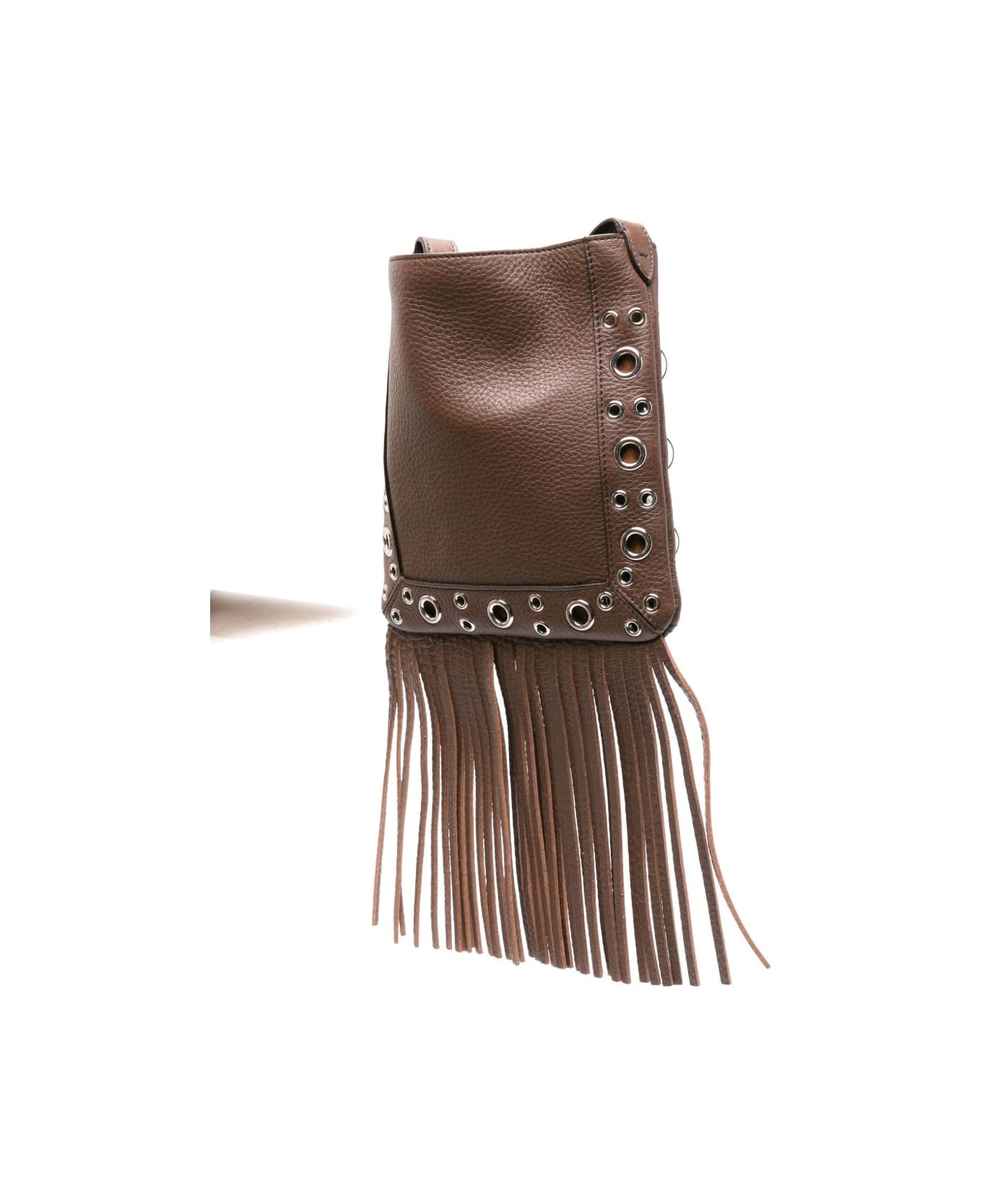 Valentino Garavani Nellcote Small Leather Crossbody Bag - Brown