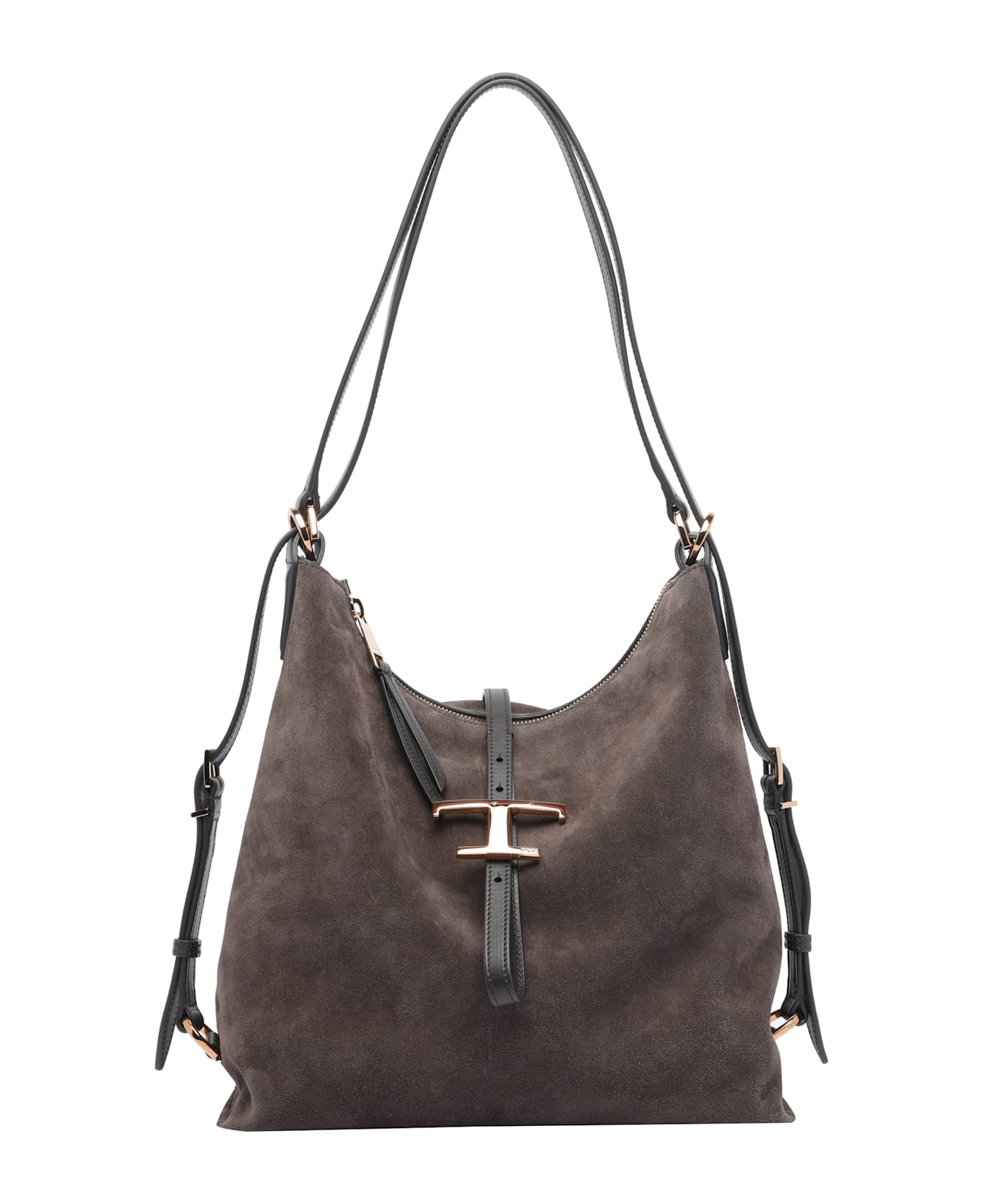 Tod
s T-timeless Suede Shoulder Bag - Brown