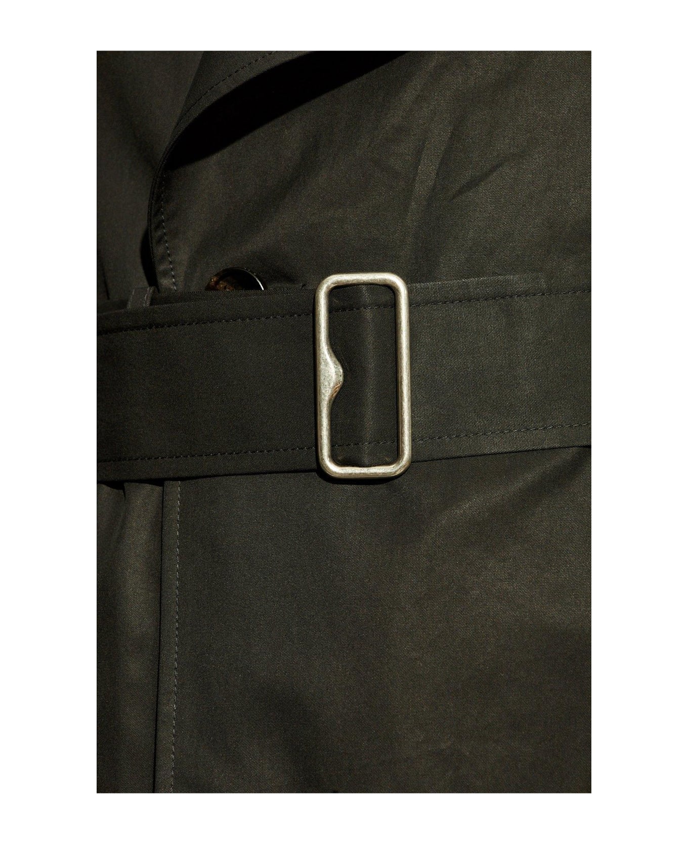 Burberry Gabardine Belted Trench Jacket - Black