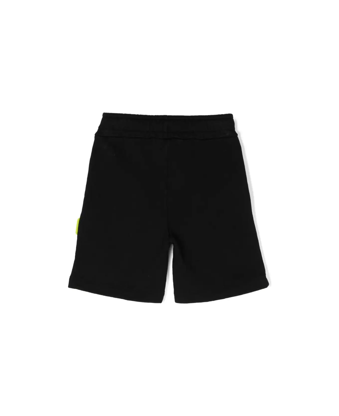 Barrow Black Cotton Shorts With Logo - Black