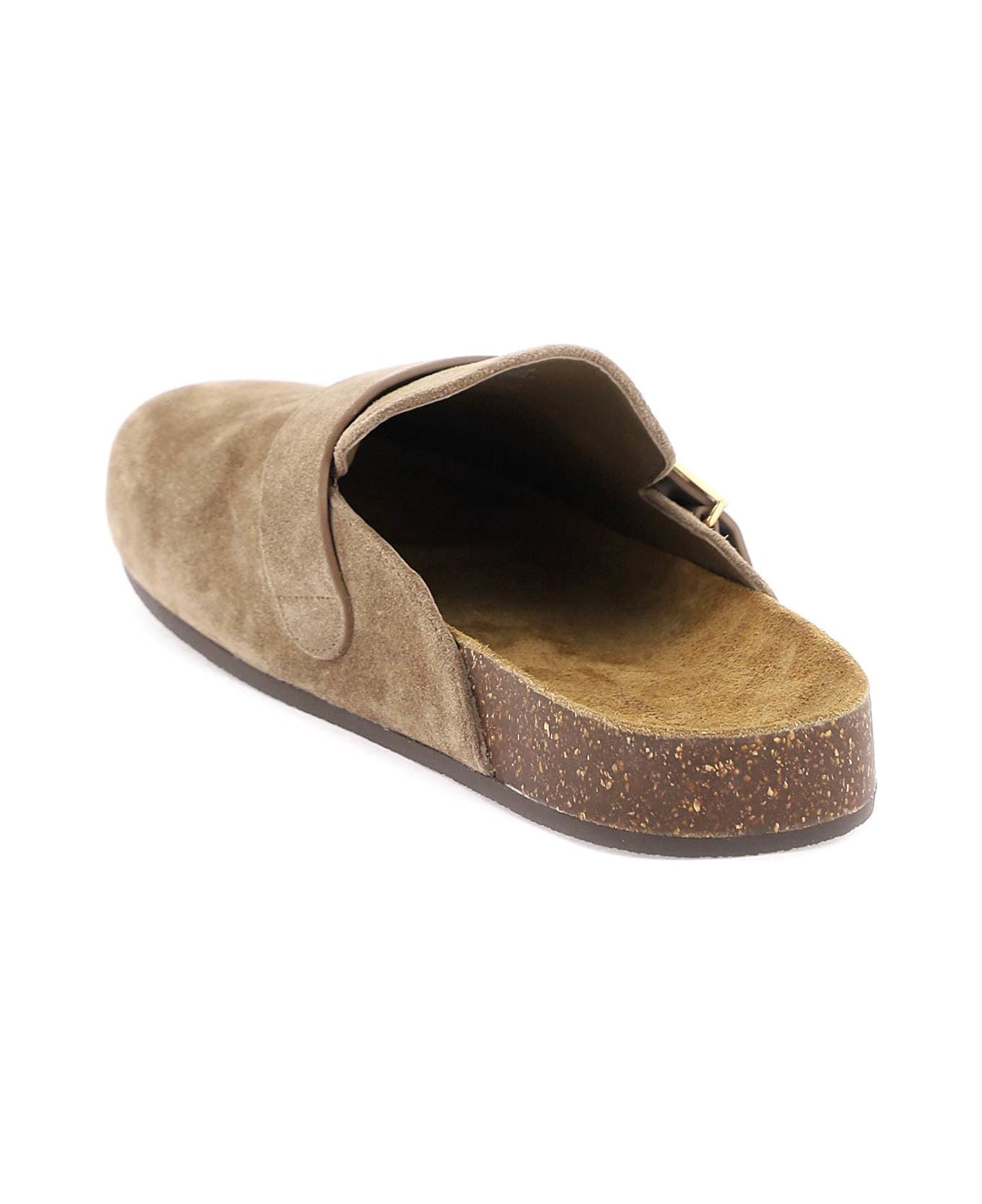 Tory Burch Leather Sabots - RIVER ROCK GOLD (Brown) サンダル