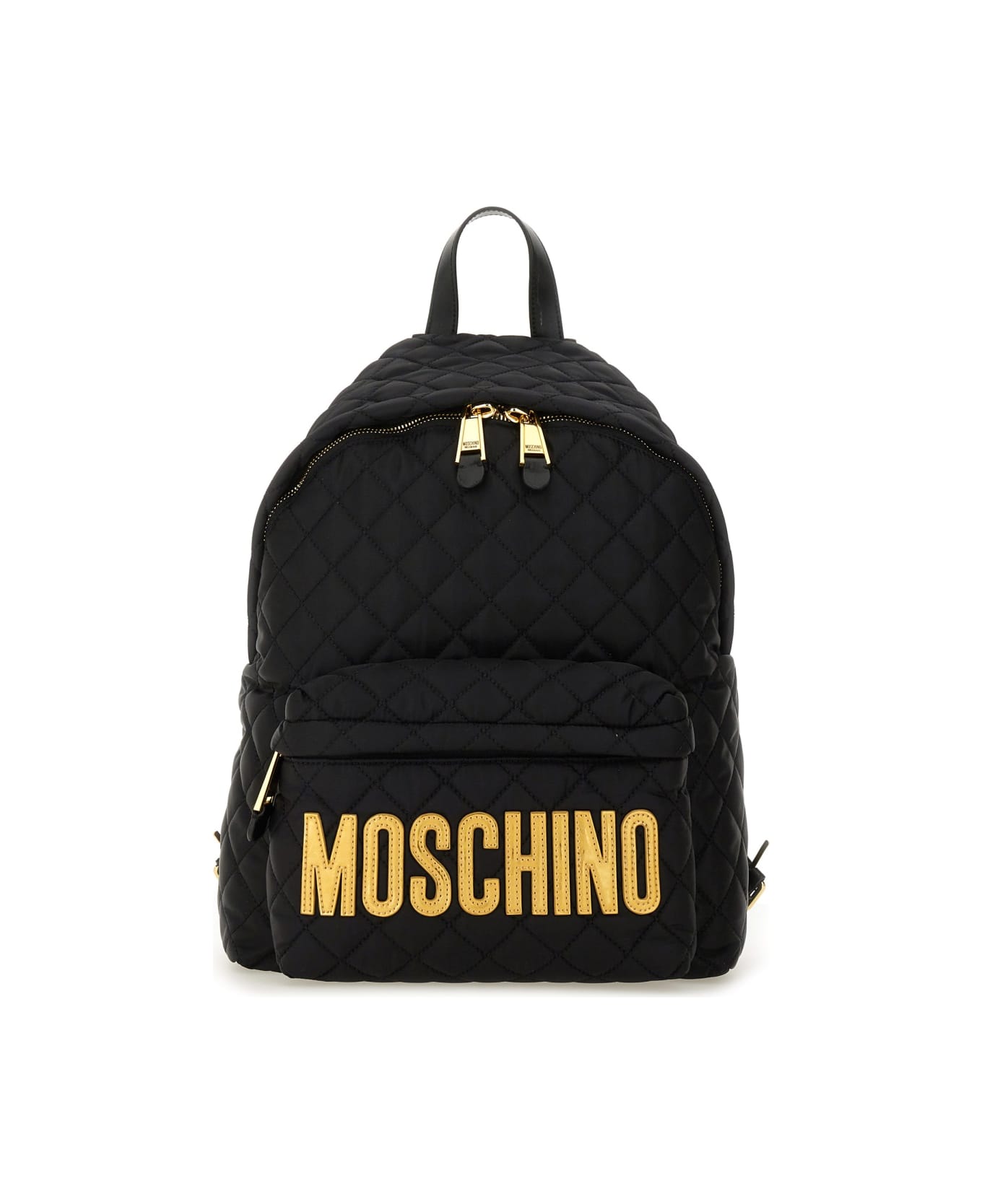 Moschino "quilted Logo" Backpack - BLACK