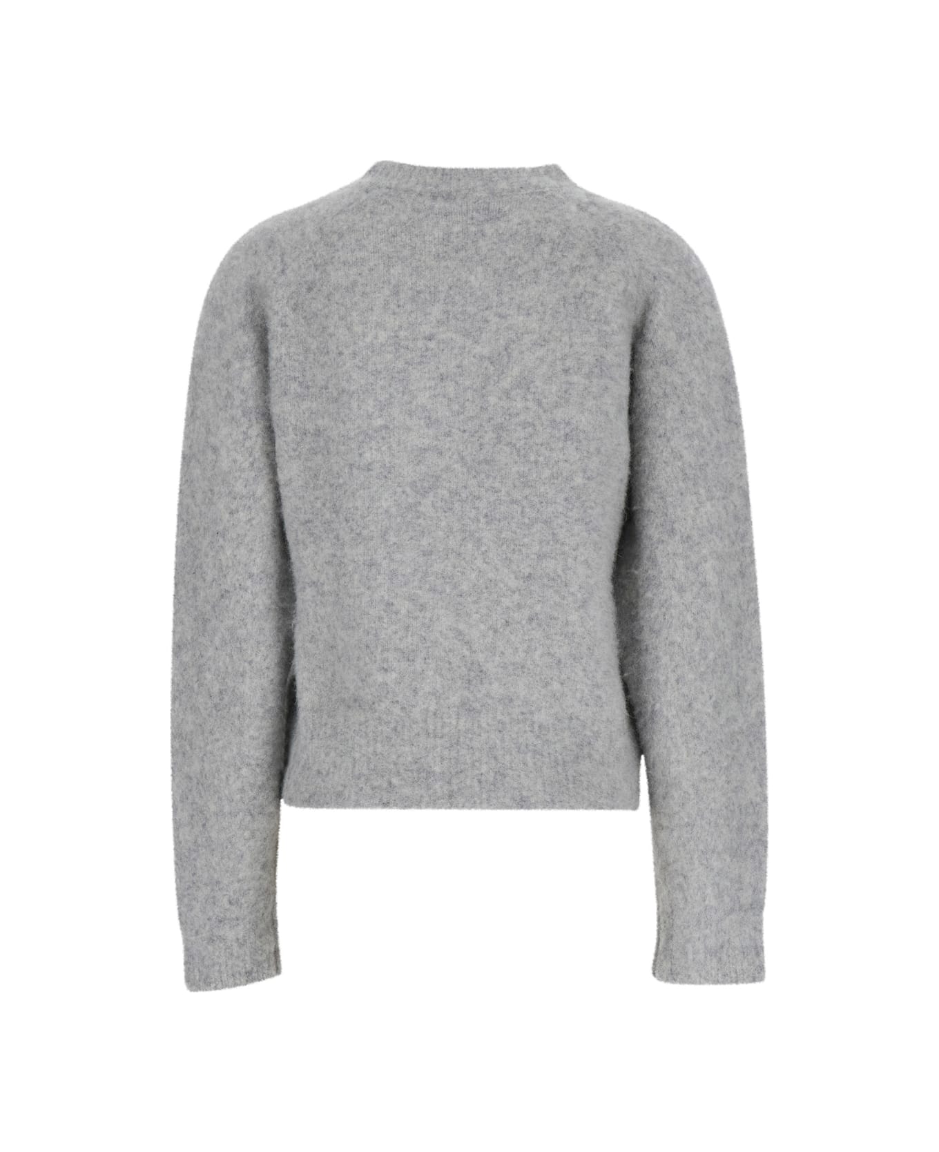 Dunst 'shaggy Dog' Grey Crewneck Sweater In Wool Blend Woman - Grey