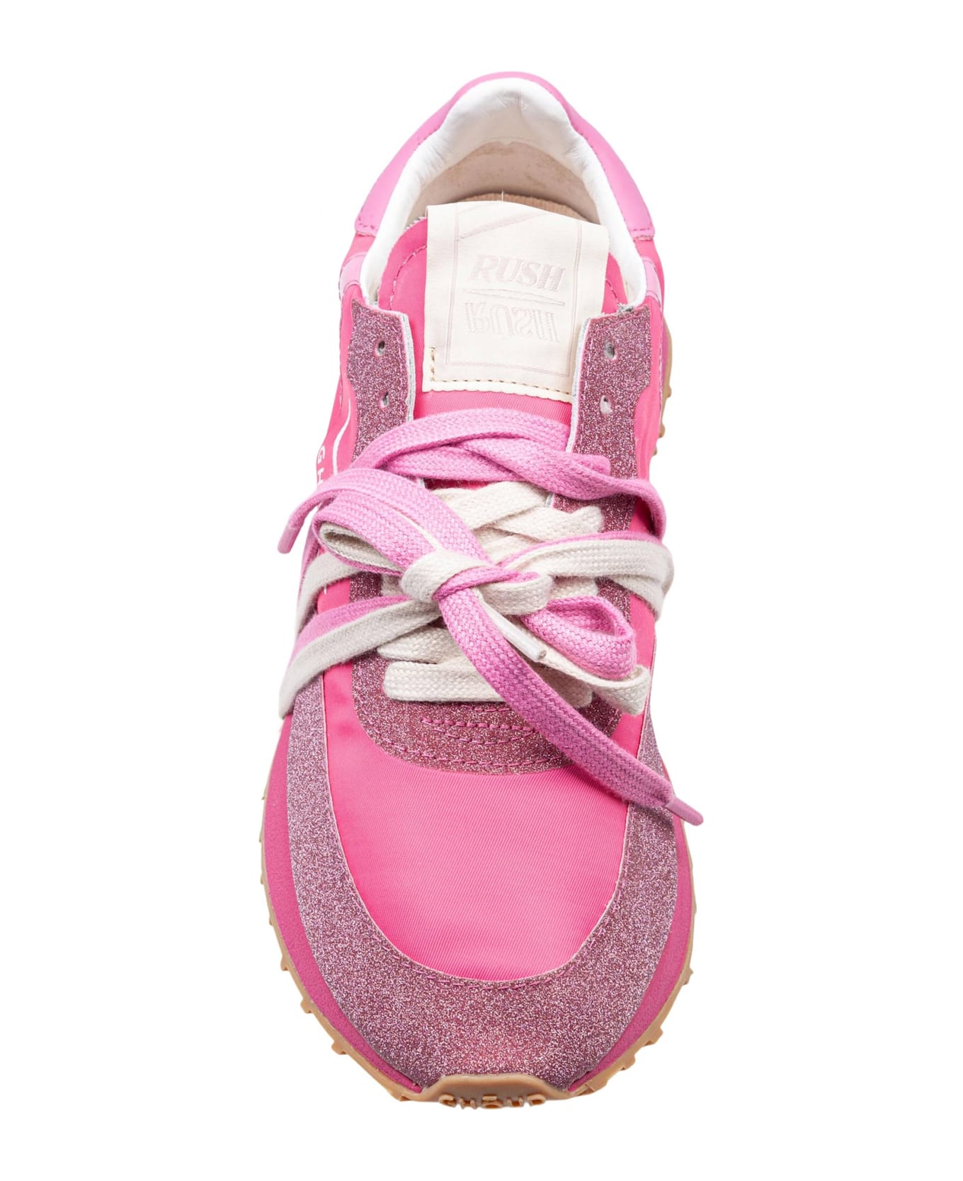 GHOUD Rush Starlight Nylon And Glitter Sneakers Fuchsia - Silver