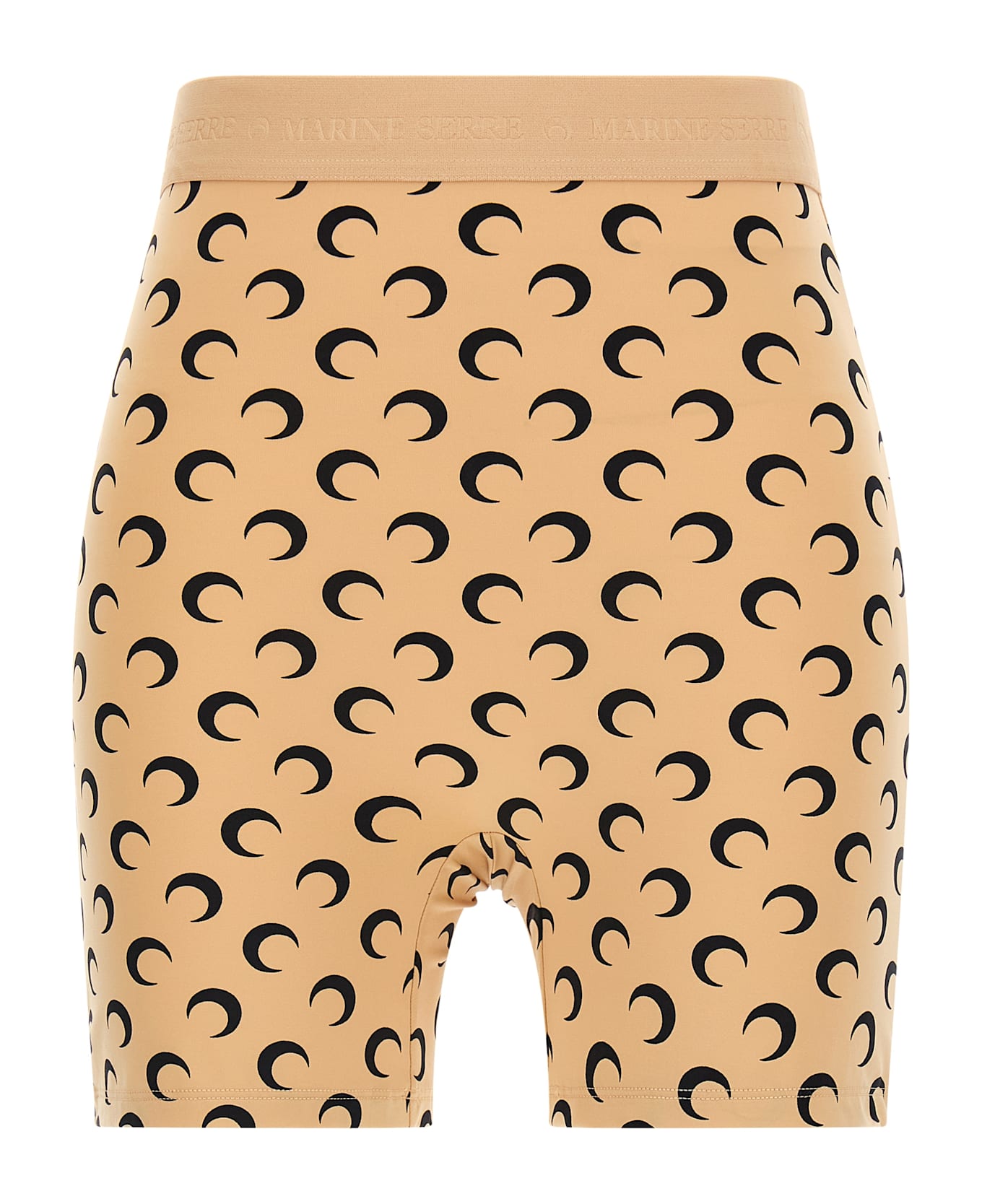 Marine Serre 
recycled Moon
 Biker Shorts - Beige