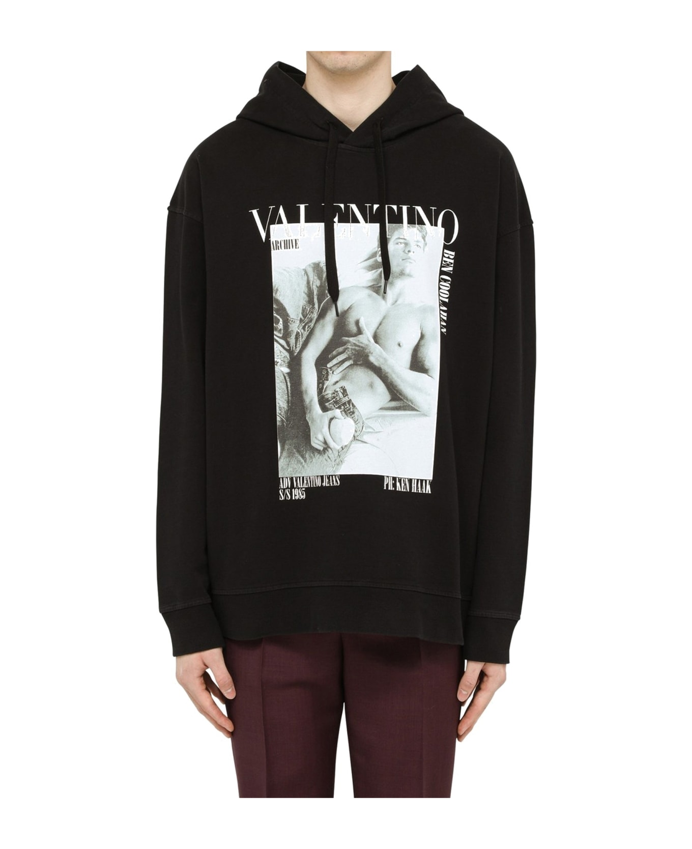 Valentino Graphic Printed Sweatshirt - Black
