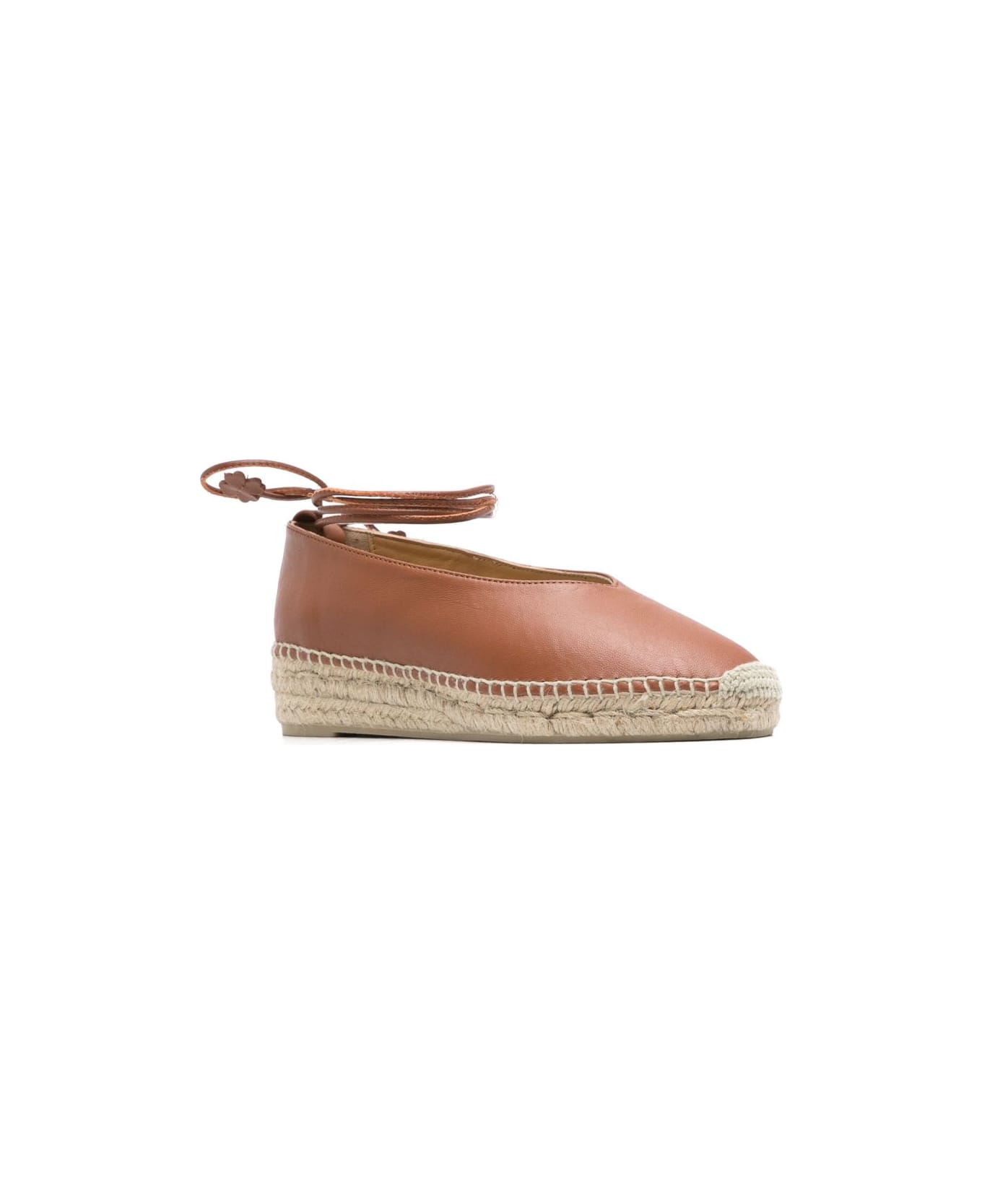 Castañer Gea Leather Espadrilles - Leather Brown