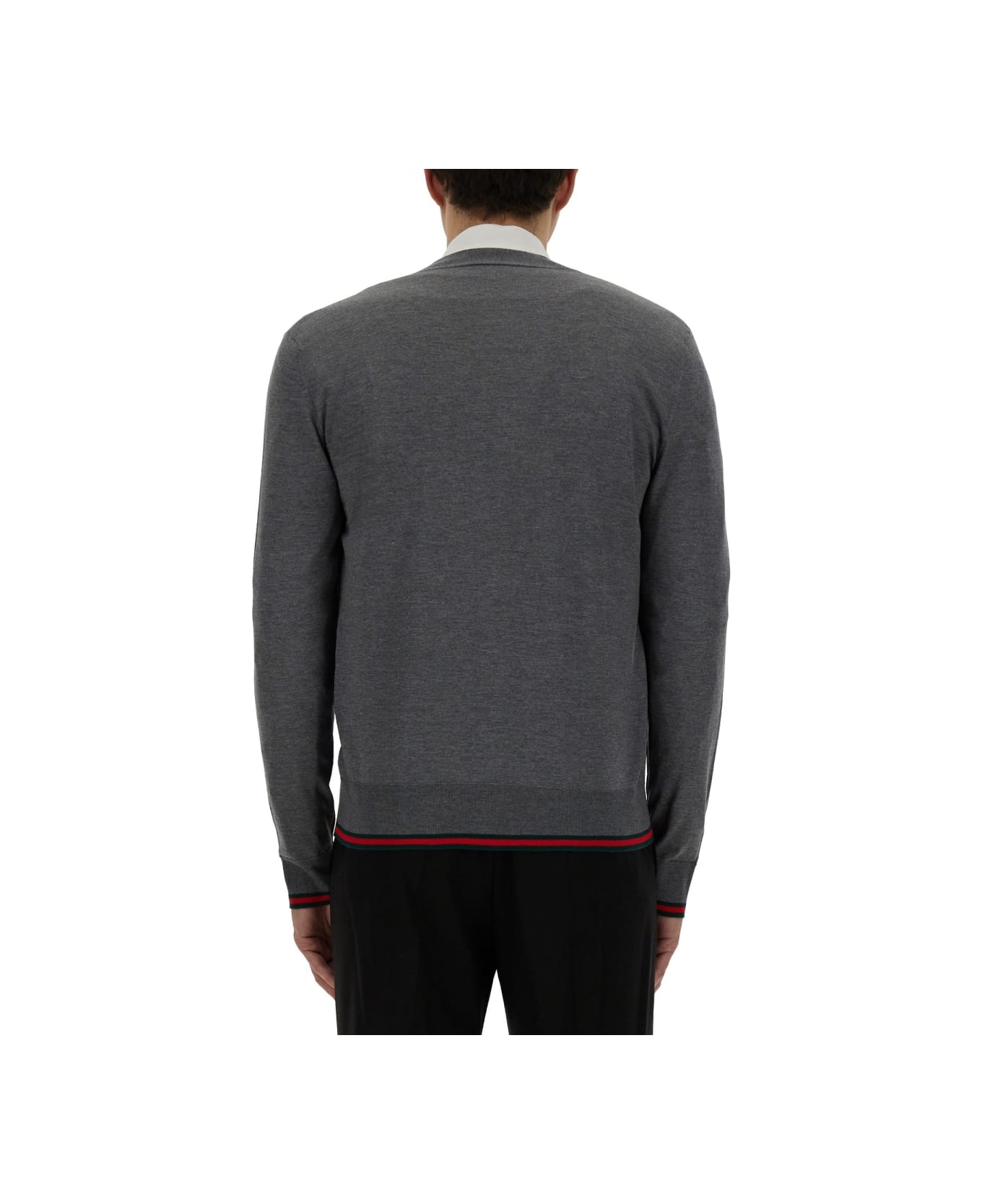 Gucci Web Pattern Cardigan - BLUE