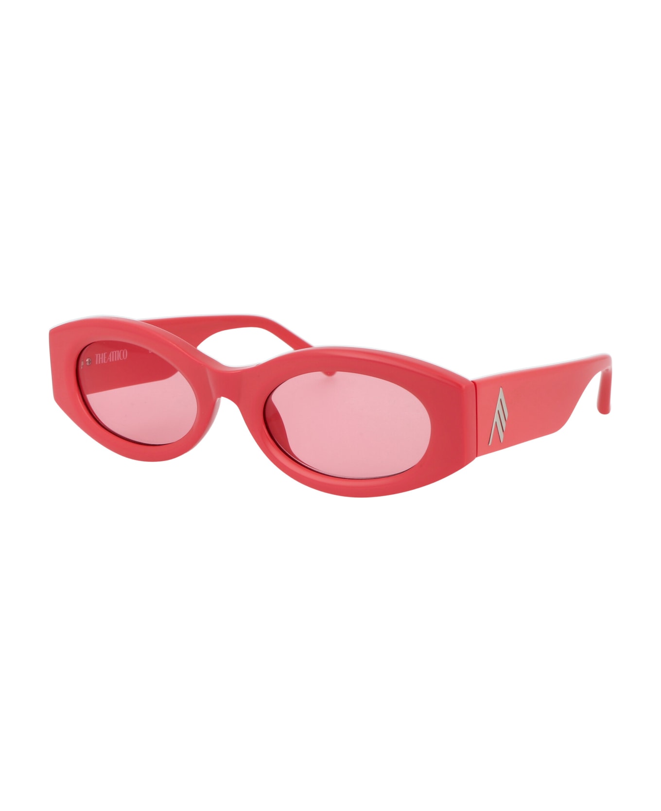 The Attico Berta Sunglasses - CORAL/SILVER/PINK