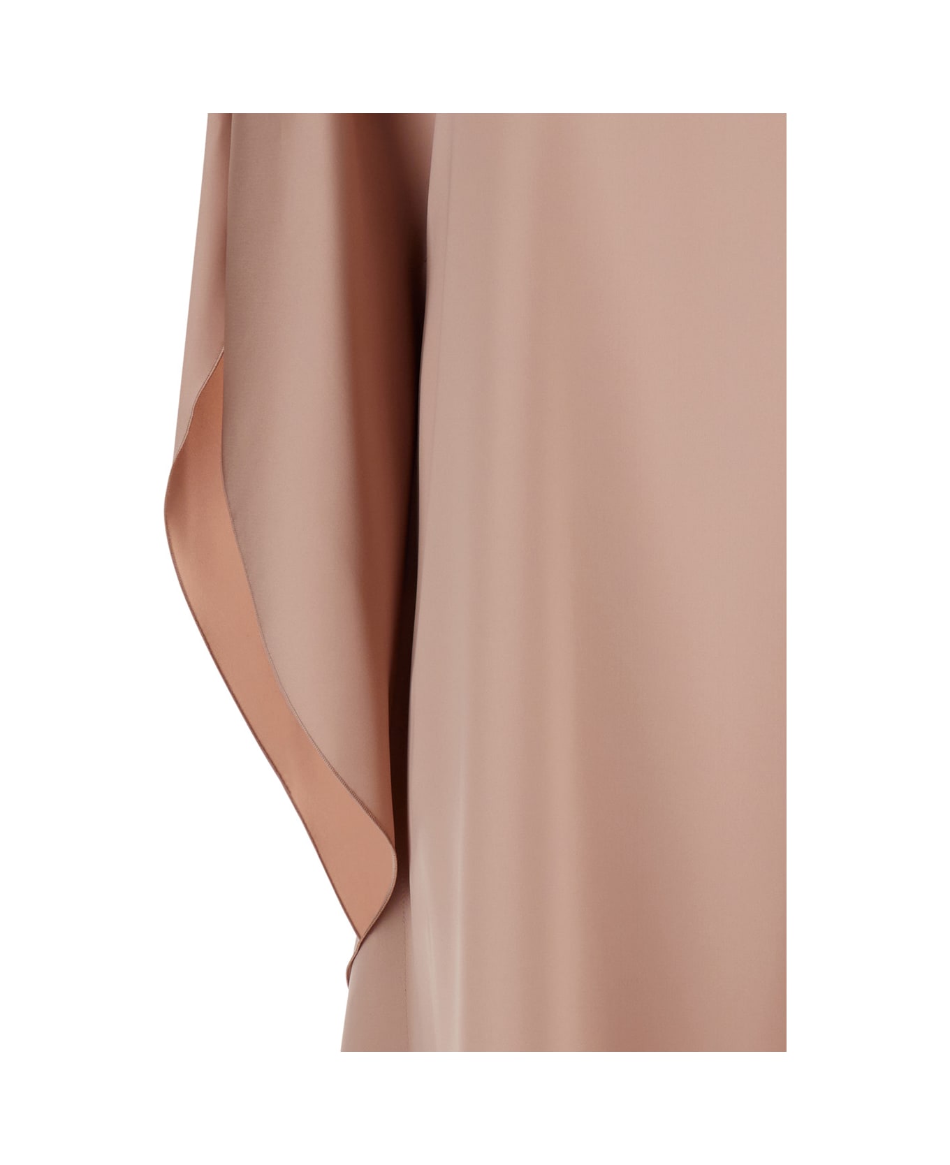 Gianluca Capannolo Pink Midi Dress With Boat Neck In Techno Fabric Woman - Beige ワンピース＆ドレス
